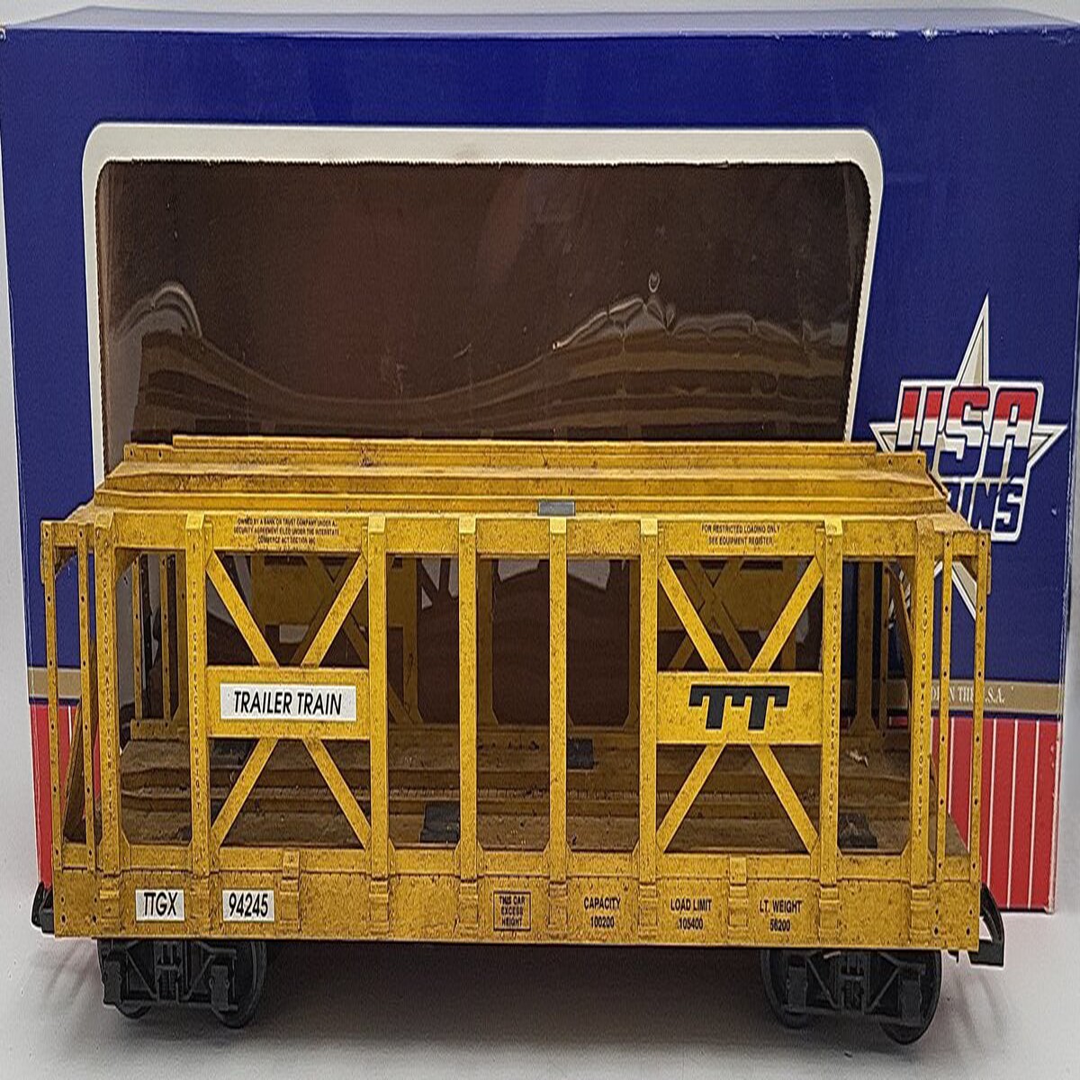 USA Trains R17212 G Trailer Train Two-Tier Auto Carrier Flat Cars VG/Box