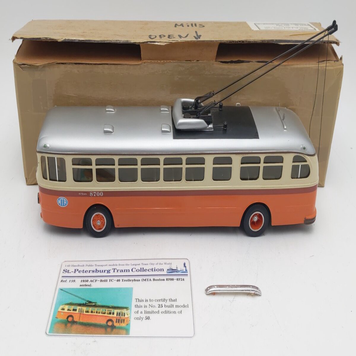 St. Petersburg Tram Collection 159 1:43 Boston 1950 ACF Brill TC-46 Trolleybus EX/Box