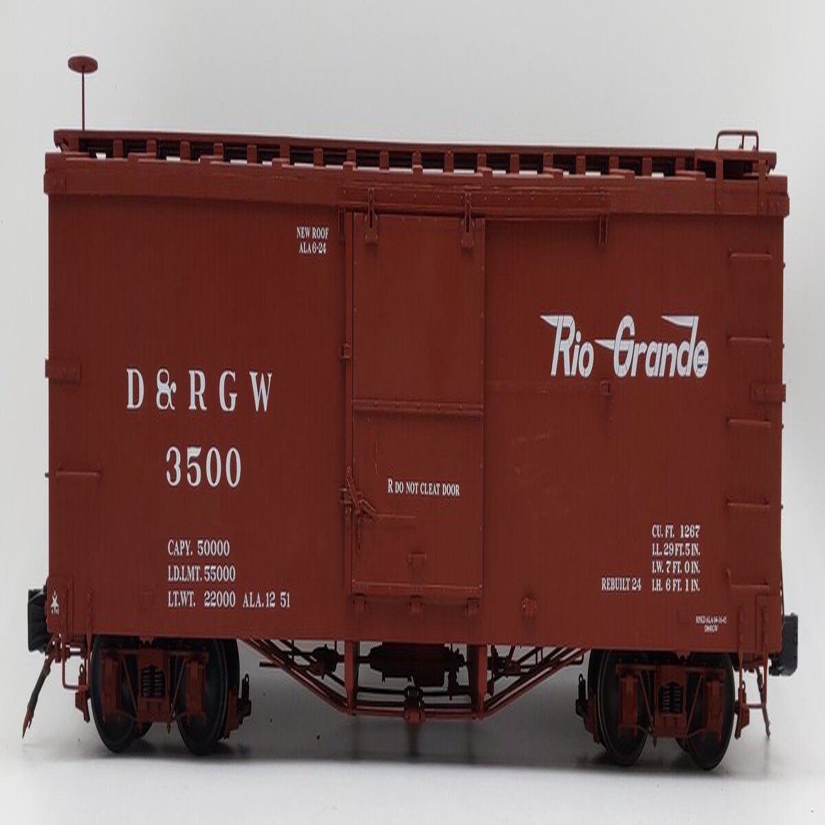 PBL Sn3 Scale D&RGW Rio Grande Boxcar #3500 EX