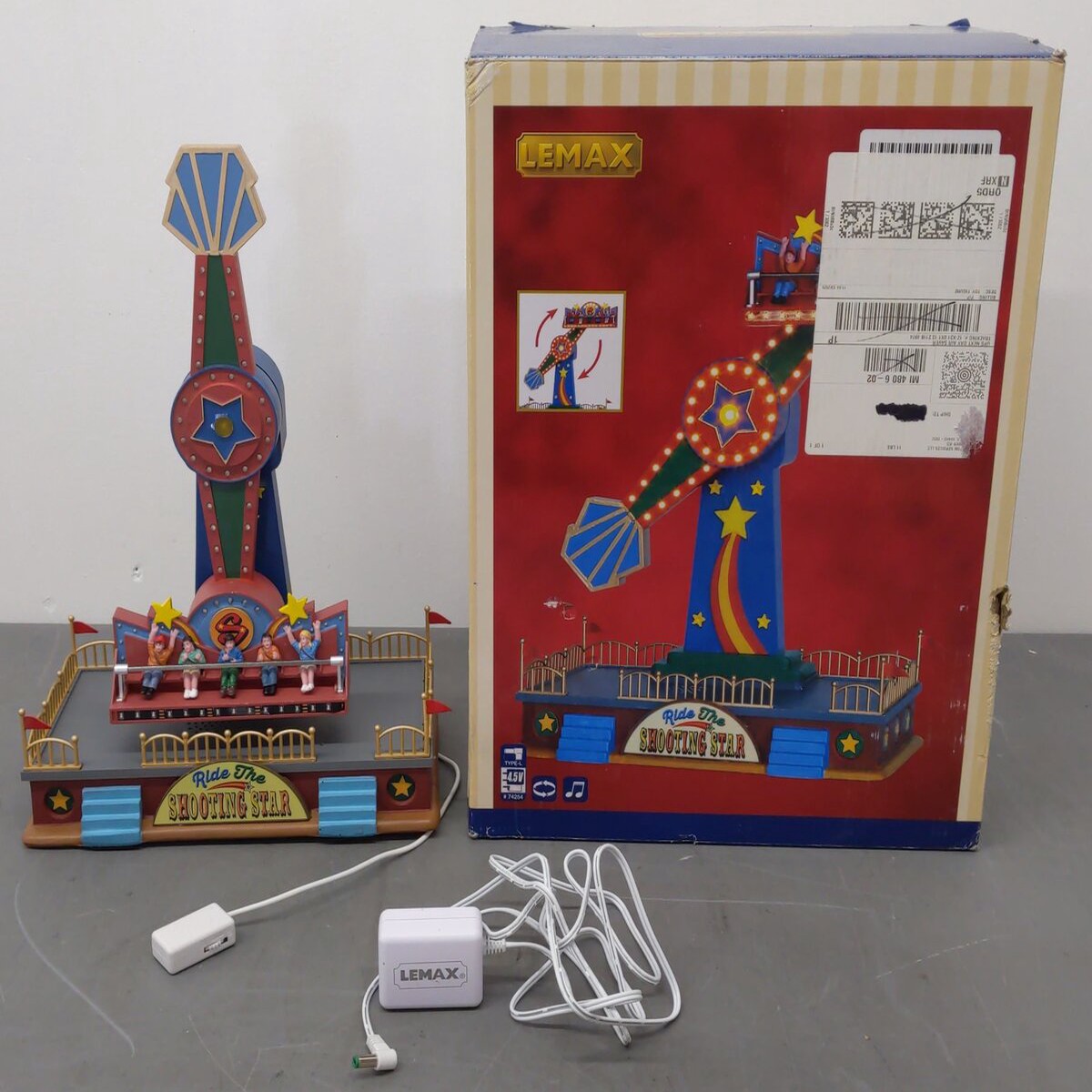 Lemax 54918 "Ride The Shooting Star" Animated Carnival Ride EX/Box