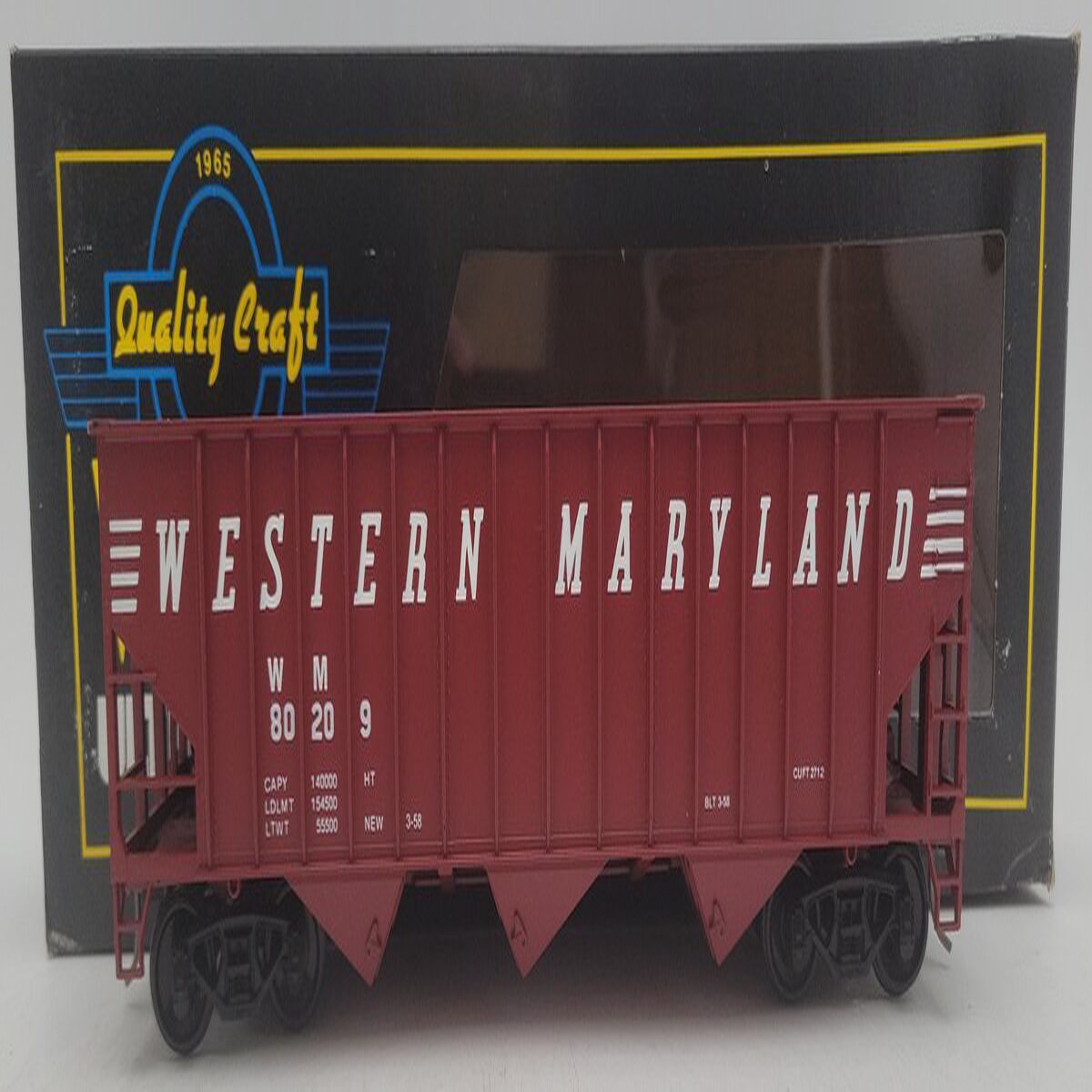 Weaver 4029 O Scale 2-Rail Western Maryland Hopper Car #80212 EX/Box
