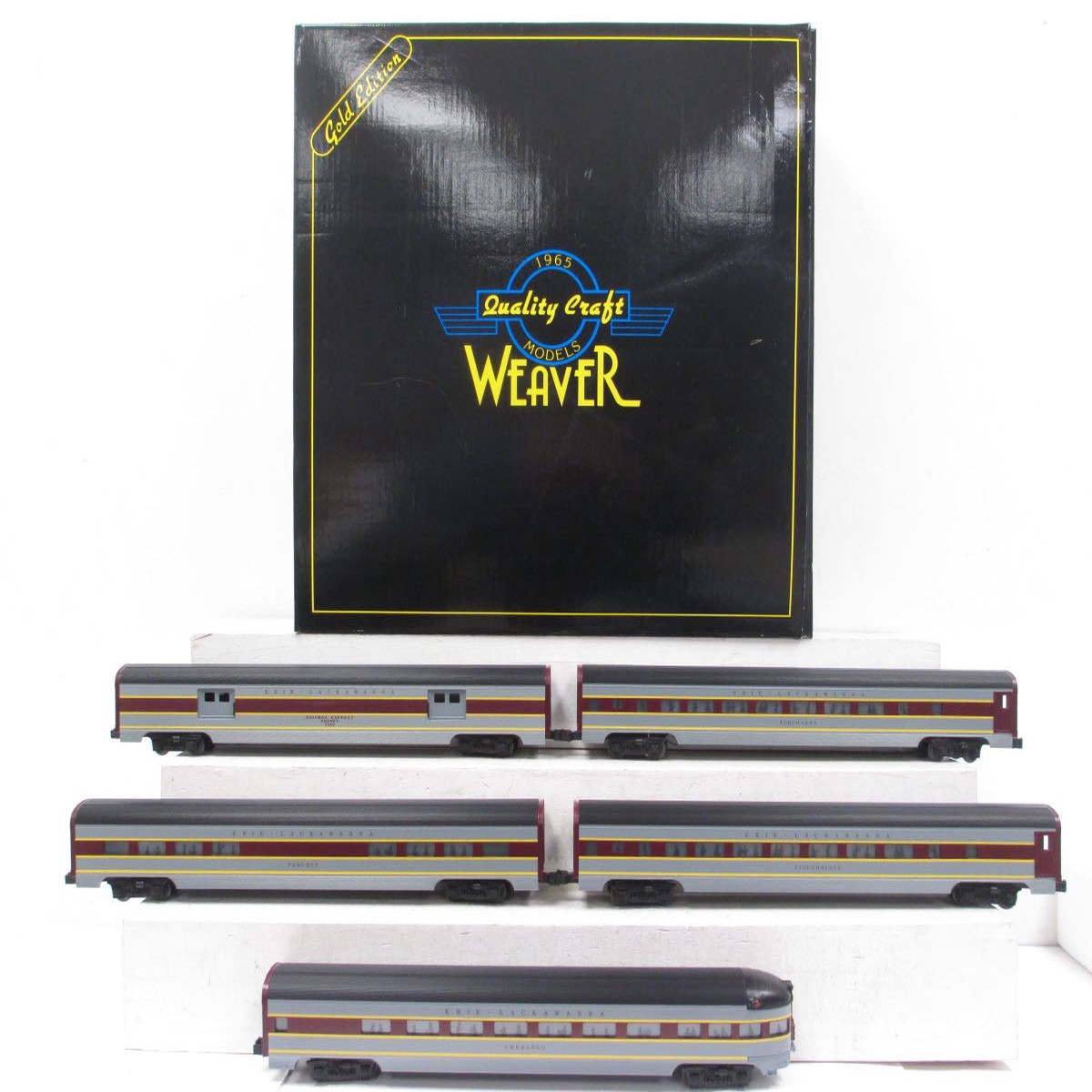 Weaver O Gauge Erie Lackawanna Aluminum 5-Car Passenger Set - 3 Rail LN/Box