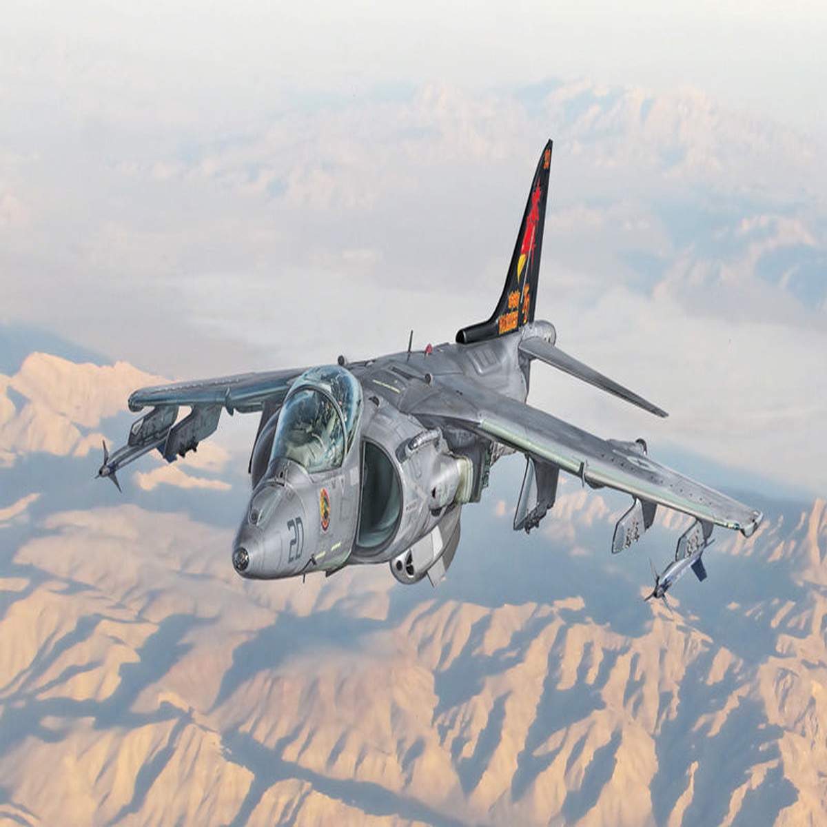 Italeri 90193 1:72 AV-8B Harrier II Fighter Aircraft Plastic Model Kit