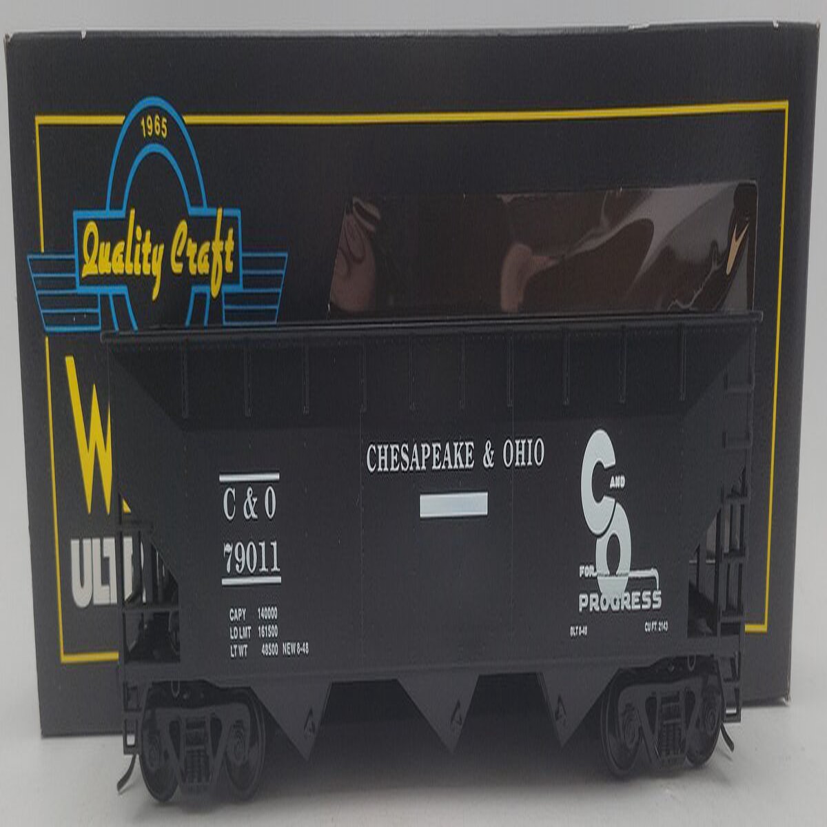 Weaver U3810 O Scale Chesapeake & Ohio Hopper Car #79011 (2-Rail) EX/Box