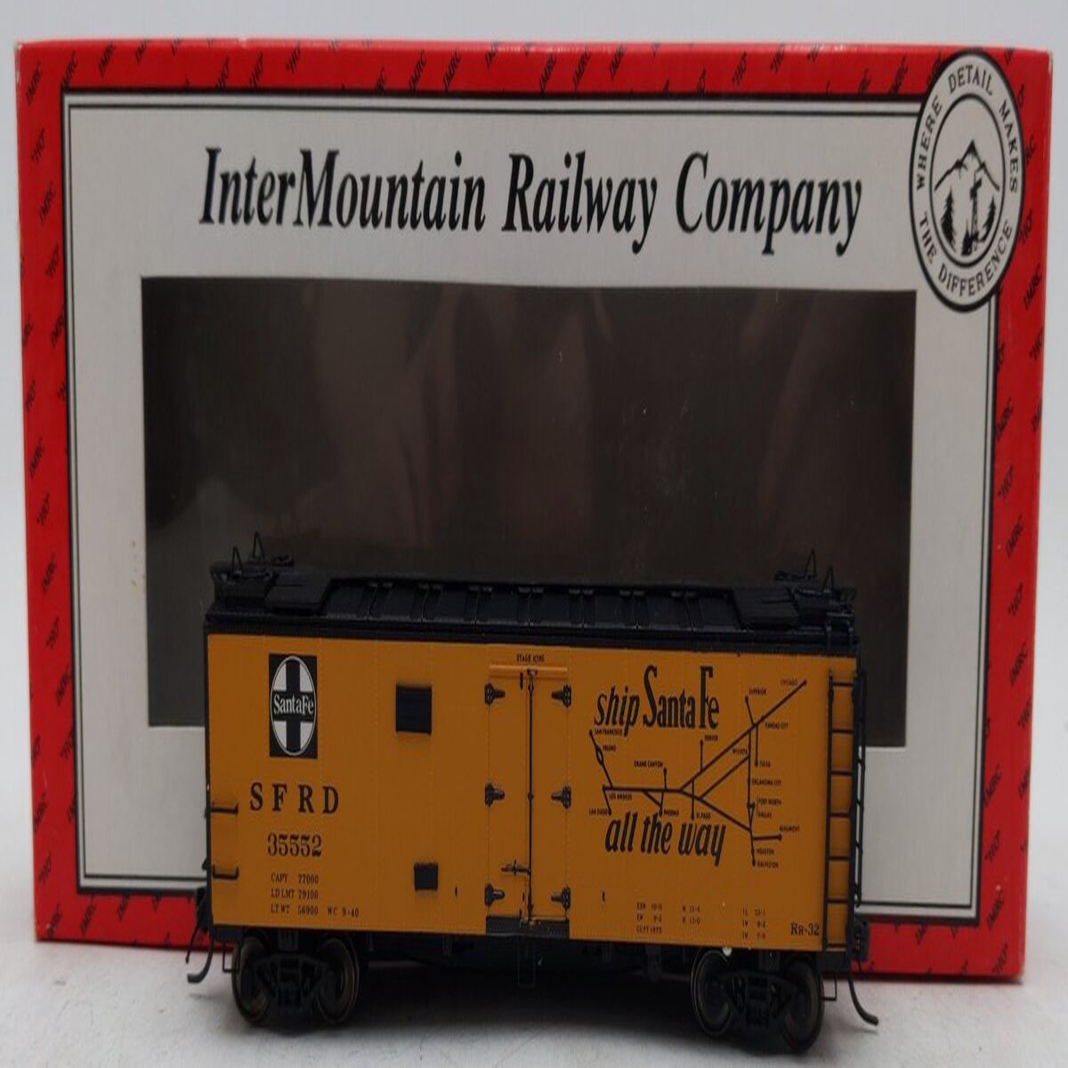 InterMountain 46114-16 HO Santa Fe Grand Canyon Line Refrigerator Car #35552 EX/Box