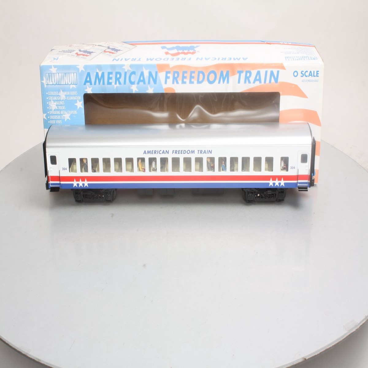 K-Line K4601-30204 American Freedom Train Extruded Aluminum Parlor Car #204 LN/Box