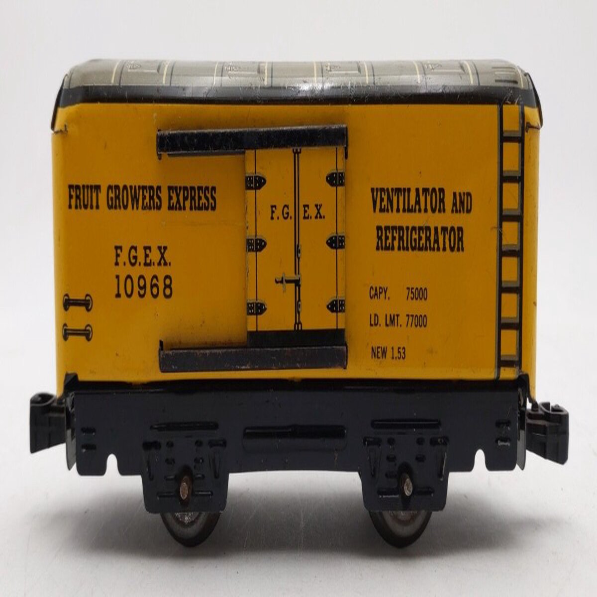 Marx 10968 Vintage O Fruit Growers Express Tin Litho Boxcar VG