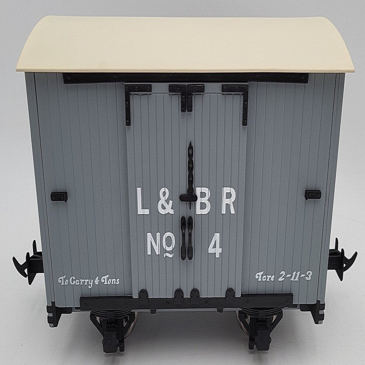 Accucraft R19-2C G Scale Lynton & Barnstaple Goods Van in L&B Grey #4 LN