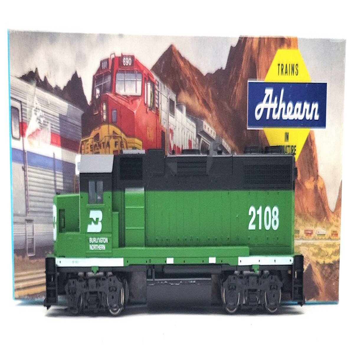 Athearn 4663 HO BN GP38-2 Non-Powered Diesel Locomotive #2108 EX/Box
