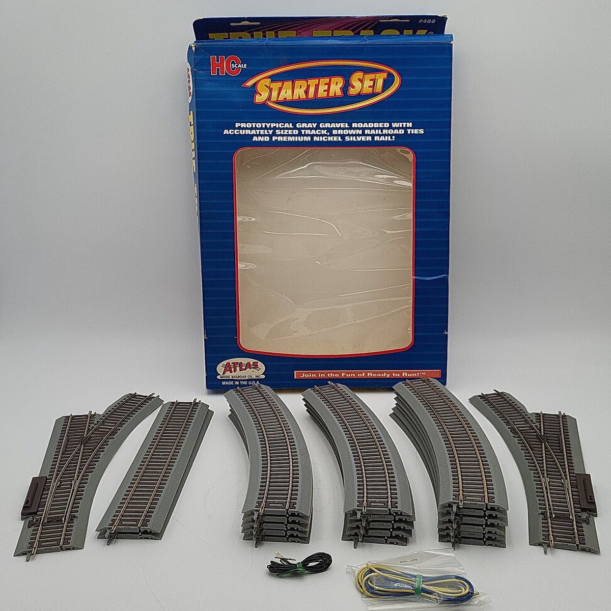 Atlas 0488 HO Code 83 True-Track Starter Layout Size: 38" x 56" Set EX/Box