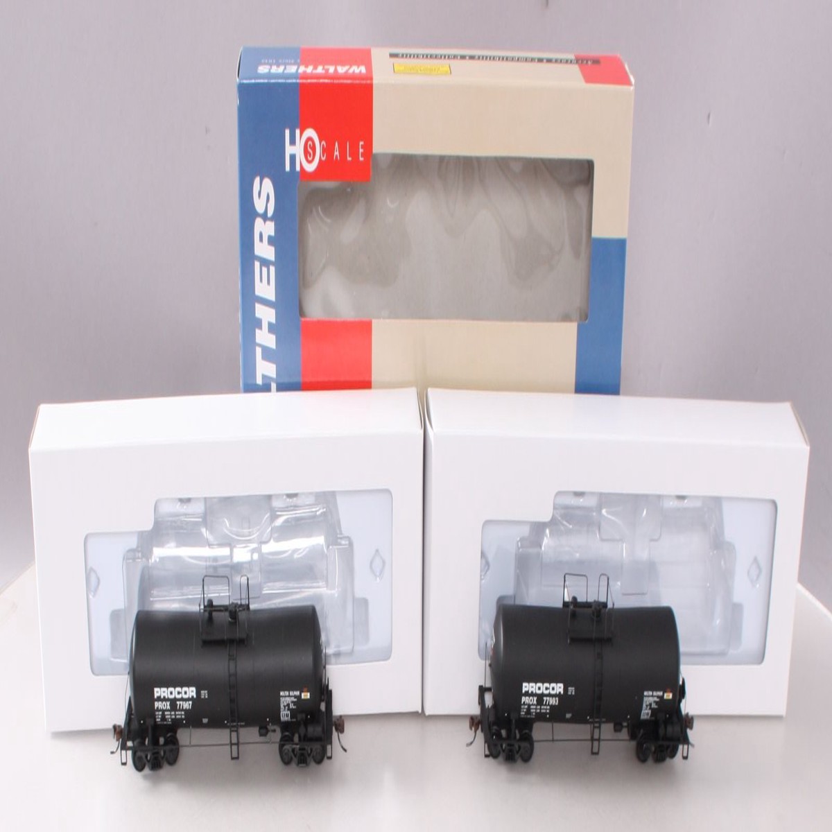 Walthers 932-27206 HO Procor- Sulphur UTLX 16K Gallon Funnel Flow Tank Car (2PK) LN/Box