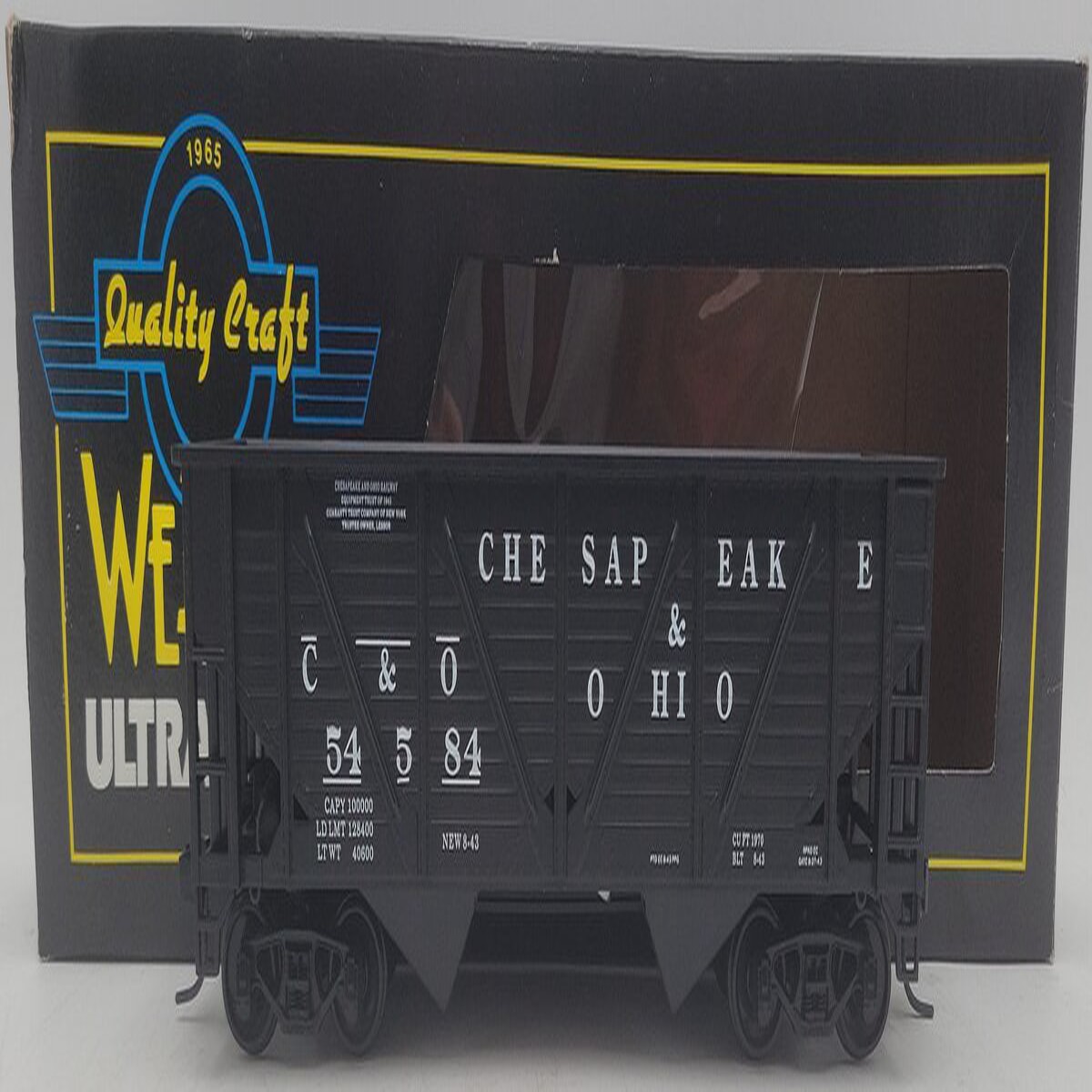 Weaver U15004 O Scale Chesapeake & Ohio Hopper Car #54584 (2-Rail) EX/Box