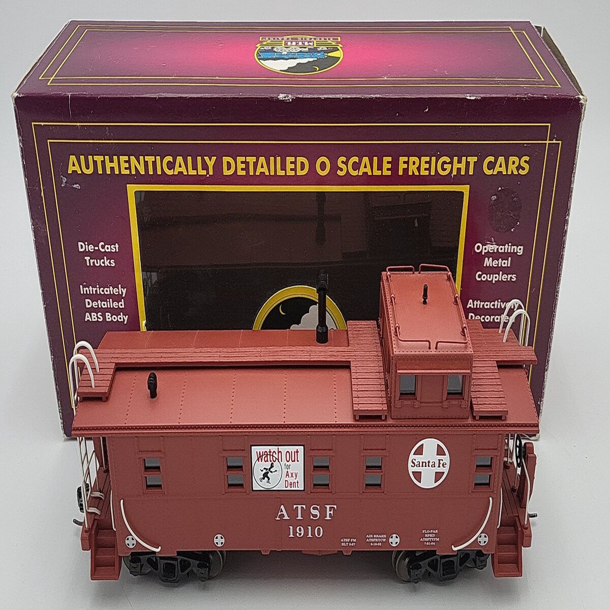 MTH 20-91031 O Scale Santa Fe Extended Vision Caboose #1910 2-Rail LN/Box