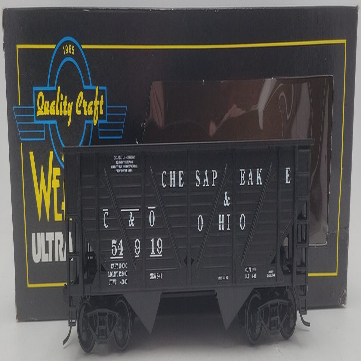 Weaver O Scale Chesapeake & Ohio Hopper Car #54919 (2 Rail) EX/Box