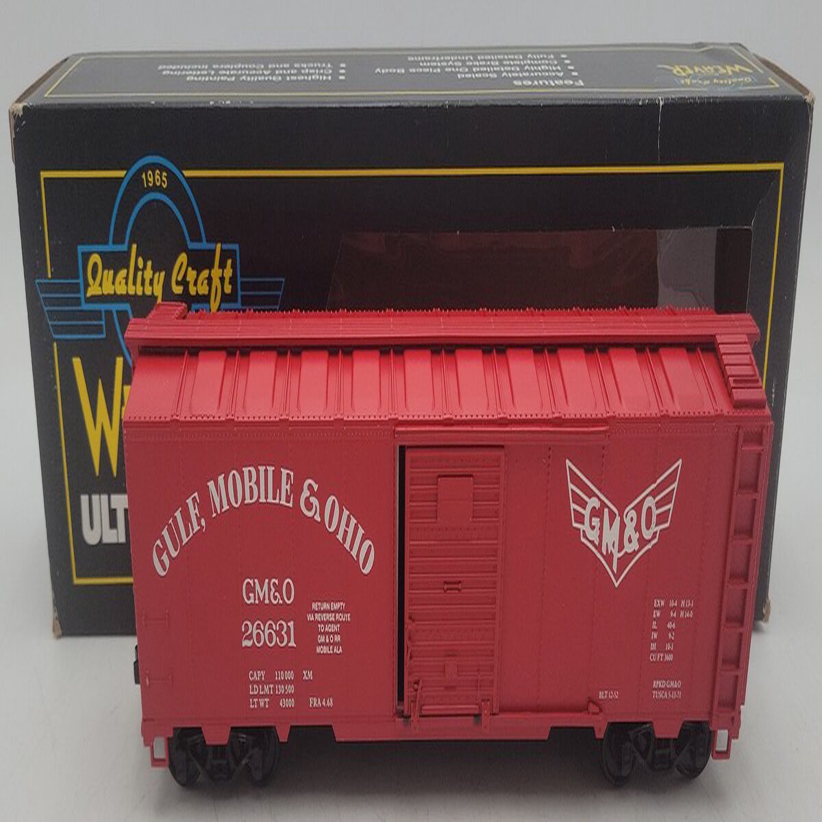 Weaver O Scale Gulf Mobile & Ohio Boxcar #26631 (2-Rail) EX/Box