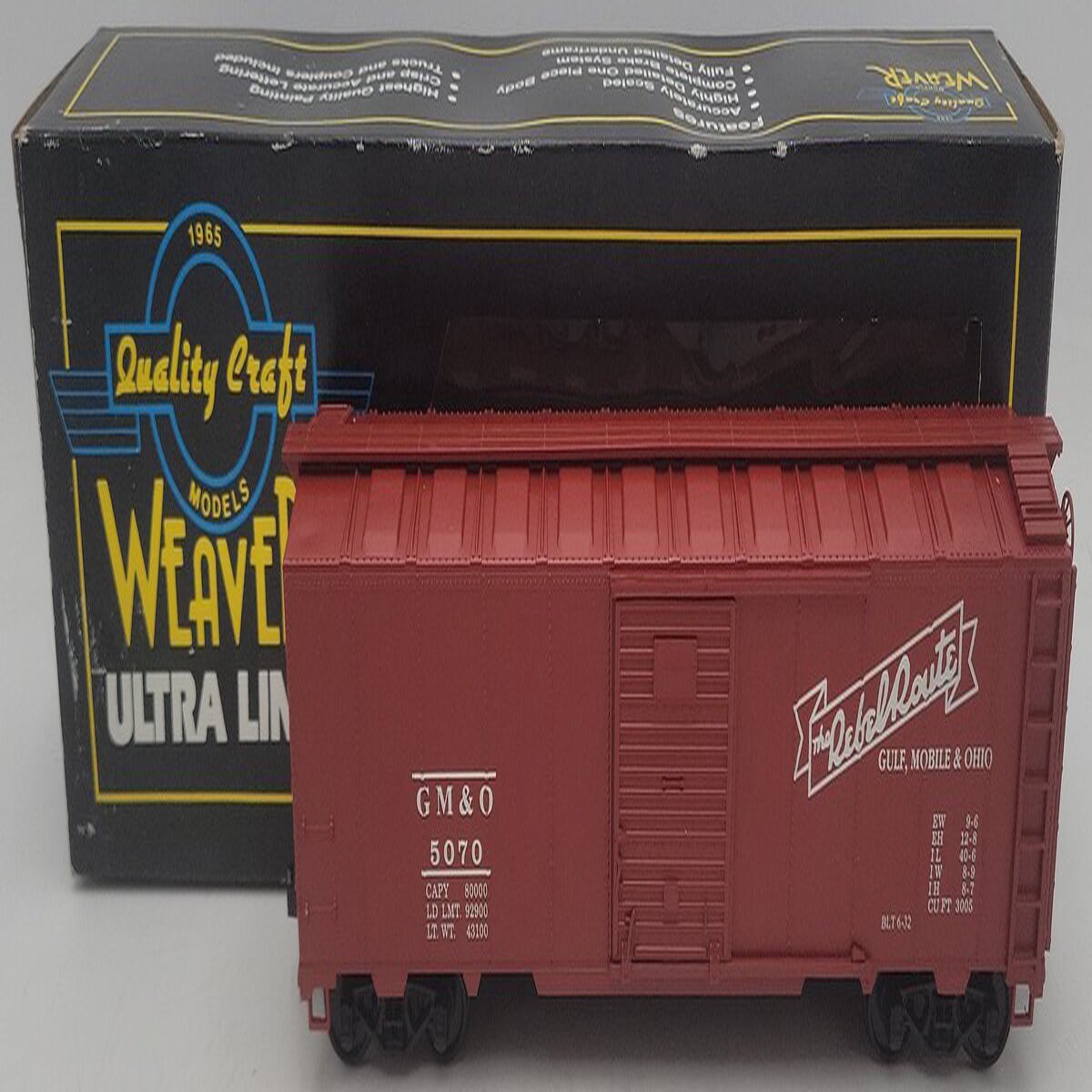 Weaver O Scale Gulf Mobile & Ohio Boxcar #5070 (2 Rail) LN/Box