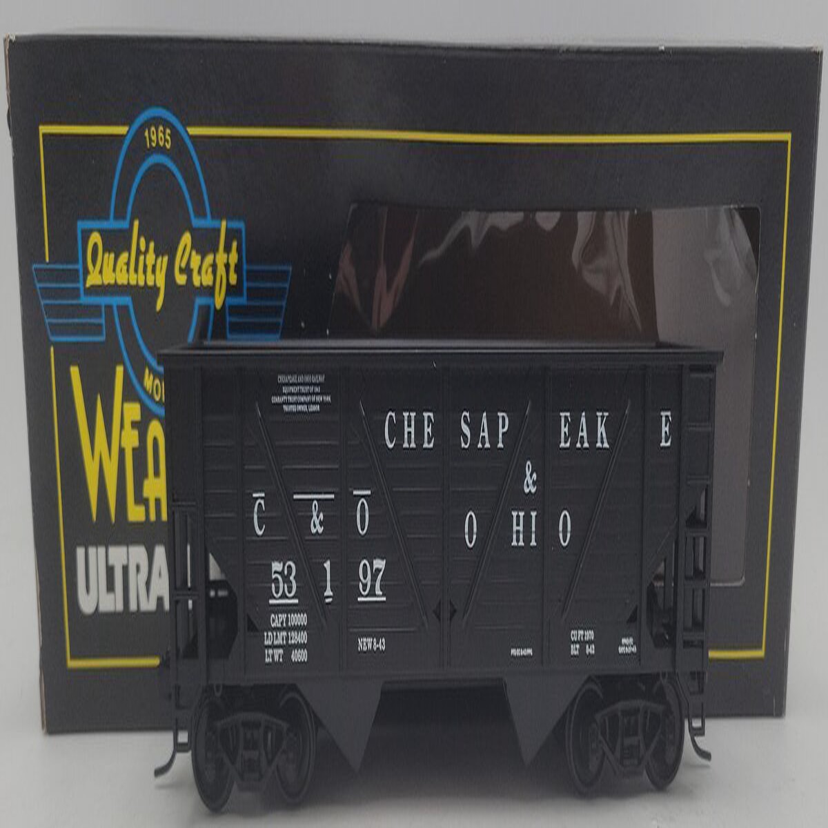 Weaver U15004 O Scale 2-Rail Chesapeake & Ohio Hopper Car #53197 EX/Box