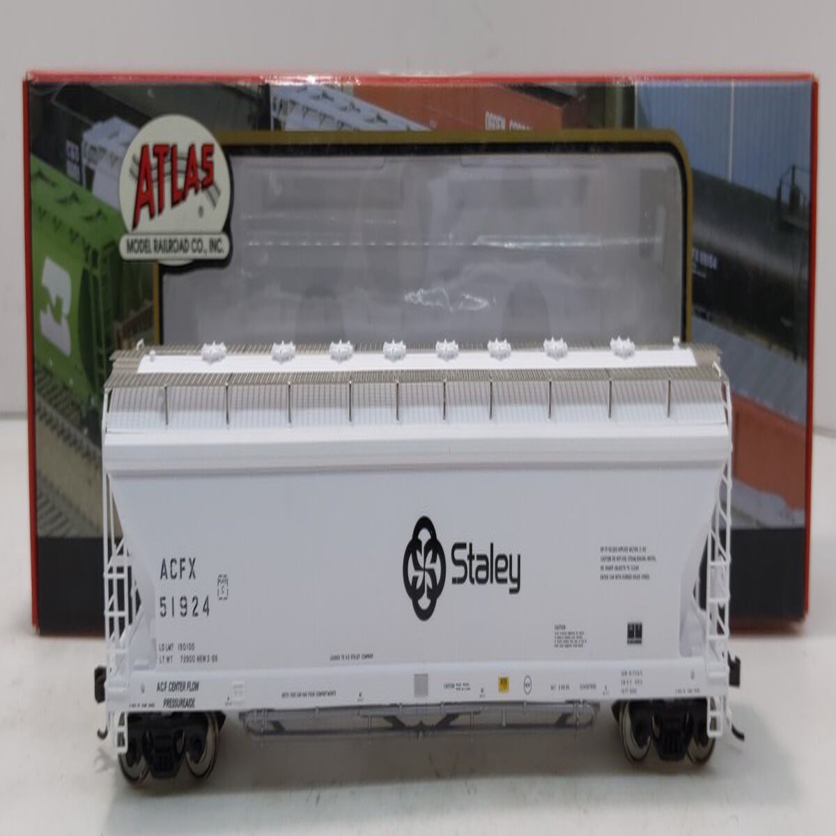 Atlas 1507-1 HO Scale Staley ACF PressureAide Center Flow Hopper #51924 MT/Box