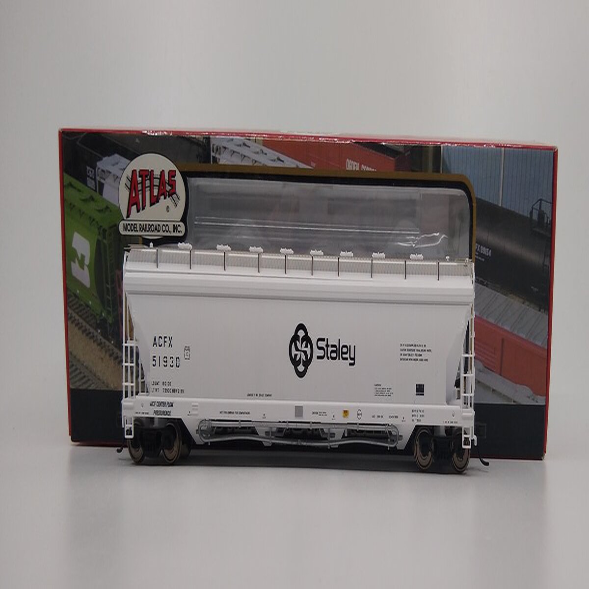Atlas 1507-2 HO Staley ACF Pressure Aide Centerflow Hopper Car #51930 MT/Box