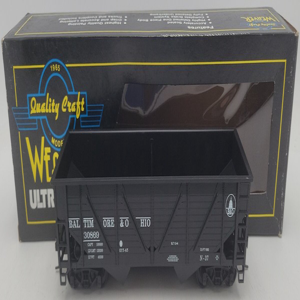 Weaver O Scale Baltimore & Ohio Hopper Car #30869 (2-Rail) EX/Box