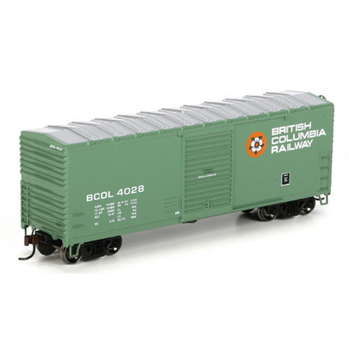 Athearn 73428 HO British Columbia Railway 40' Modern Boxcar #4026 LN/Box