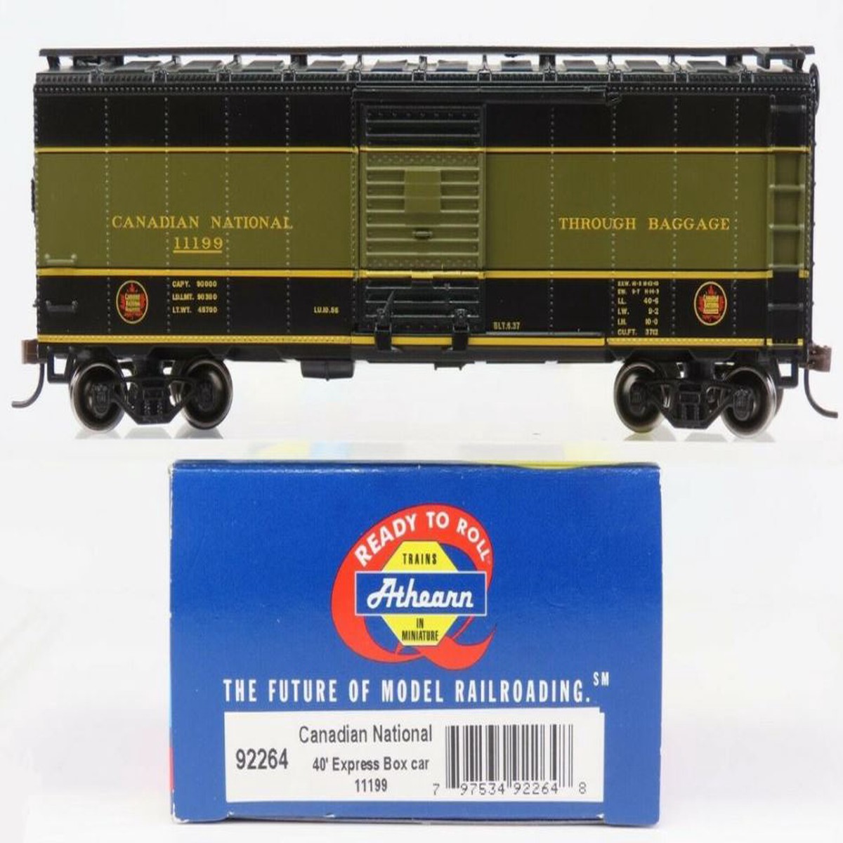 Athearn 92264 HO Scale Canadian National 40' Express Boxcar #11199 LN/Box