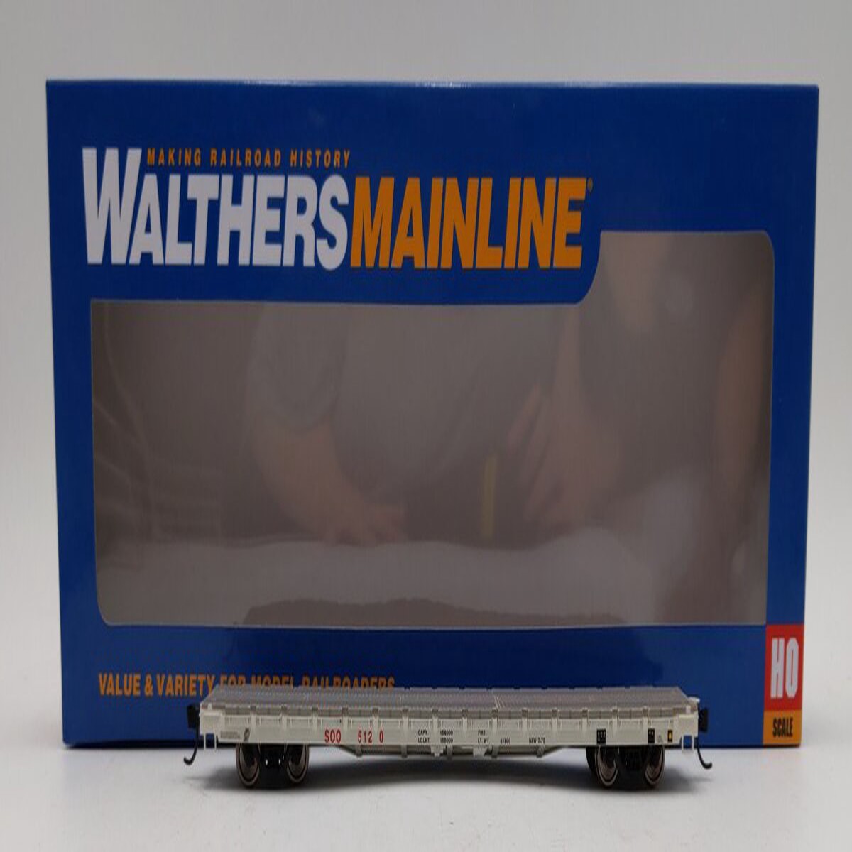 Walthers 910-5407 HO Soo Line 60' Pullman-Standard Flatcar Ready to Run #5120 LN/Box