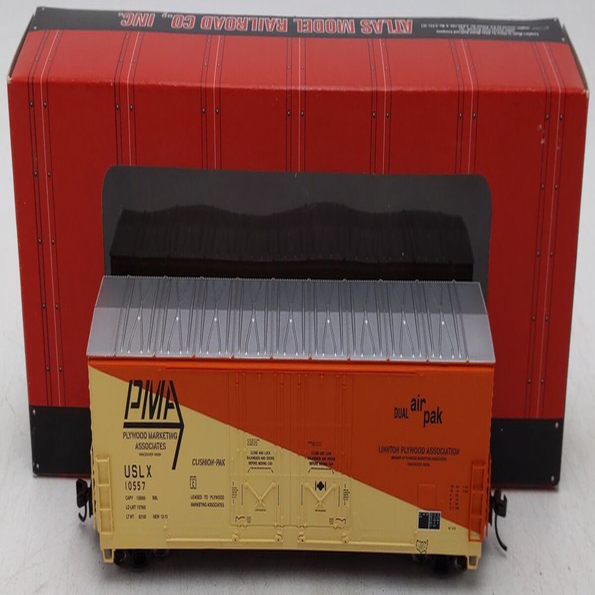 Atlas 1765-2 PMA Evans Double Plug Door Box Car #10557 EX/Box
