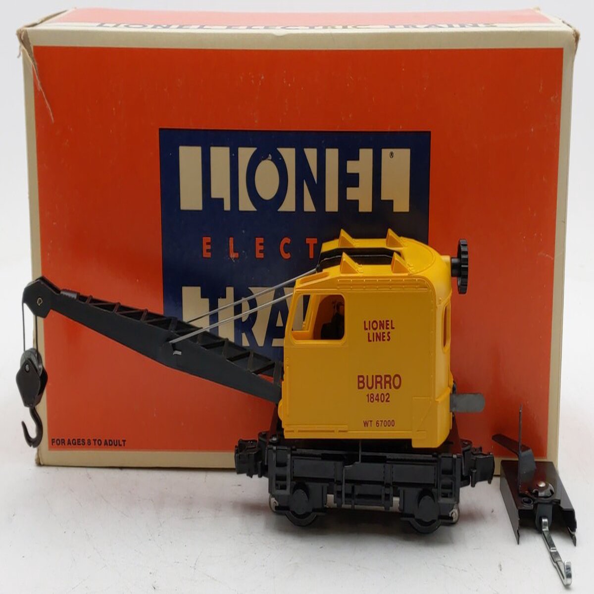 Lionel 6-18402 O Gauge Lionel Lines Operating Burro Crane #18402 EX/Box