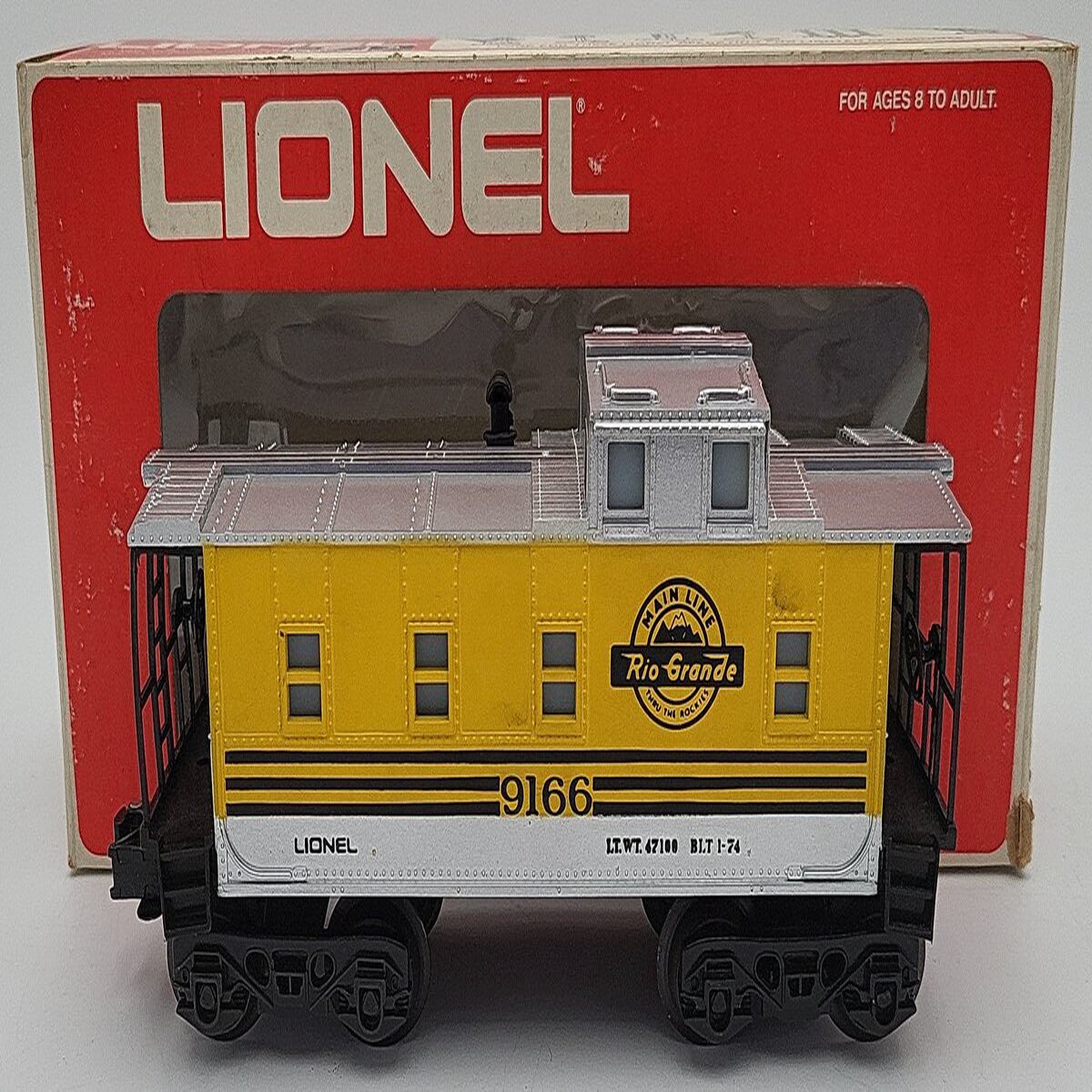 Lionel 6-9166 O Gauge Rio Grande Lighted Caboose EX/Box