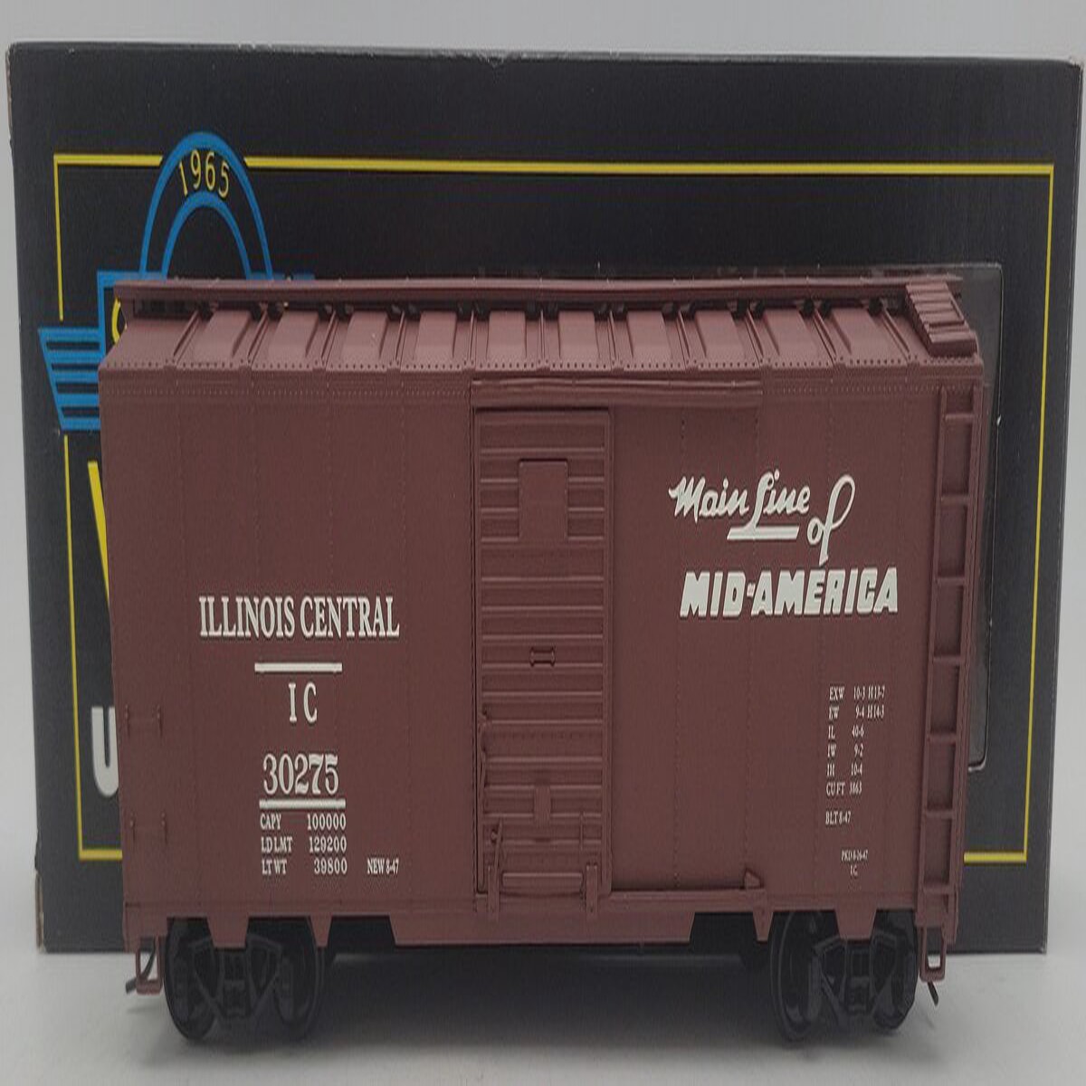 Weaver U3527S O Gauge Illinois Central Boxcar #30275 EX/Box