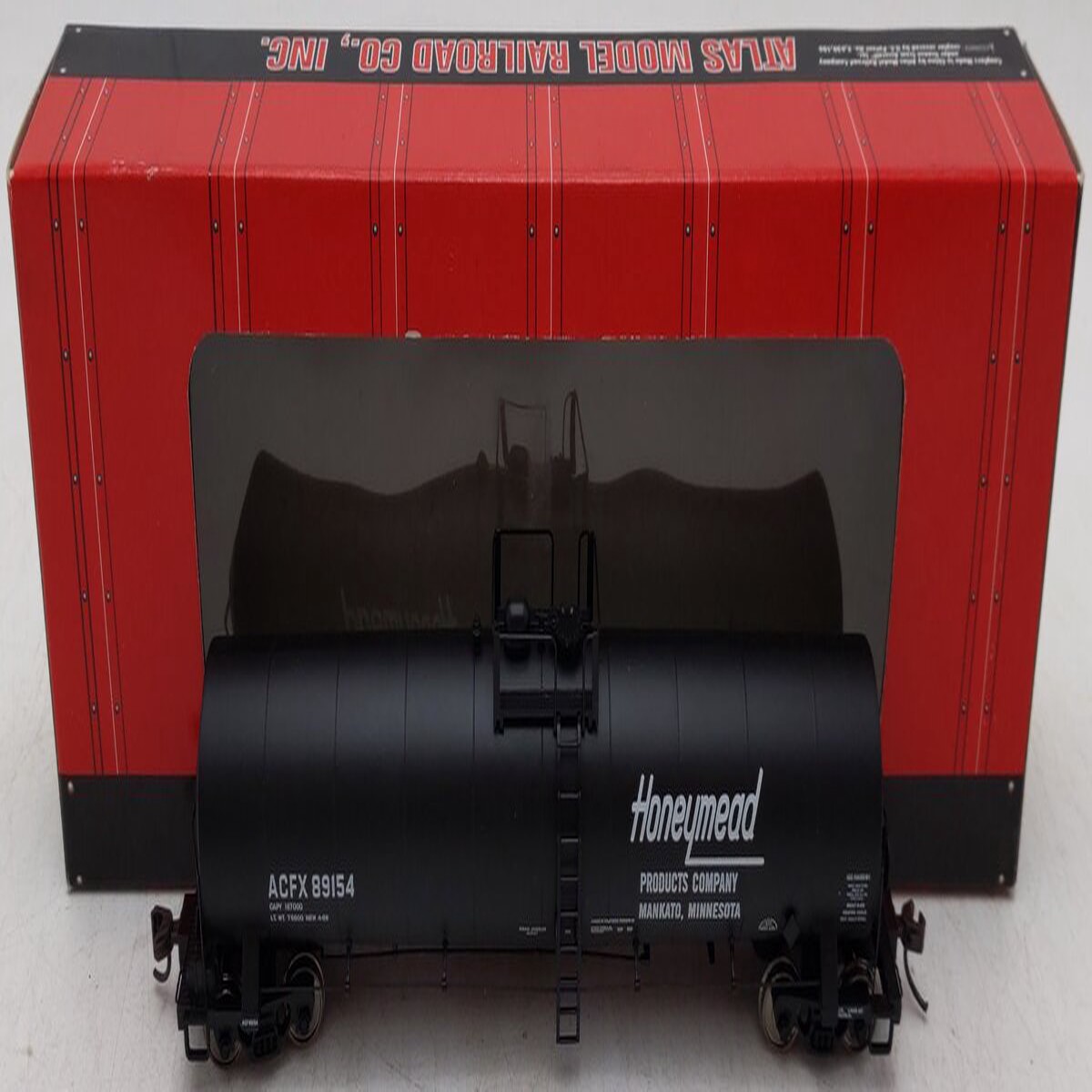Atlas 1622-1 HO Scale Honeymead ACF 23,500 Gallon Tank Car #89154 EX/Box