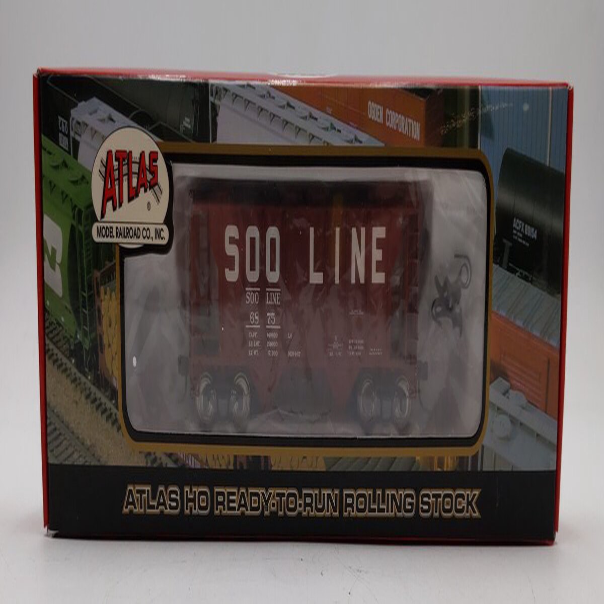 Atlas HO Scale SLHTS-4 SOO Line PS-2 2 Bay Covered Hopper Car #6875 MT/Box