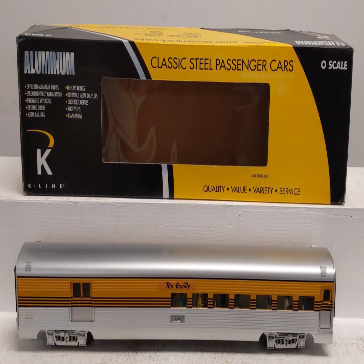 K-Line K4621-41231 O Rio Grande 21" Aluminum Combine Car #1231 LN/Box