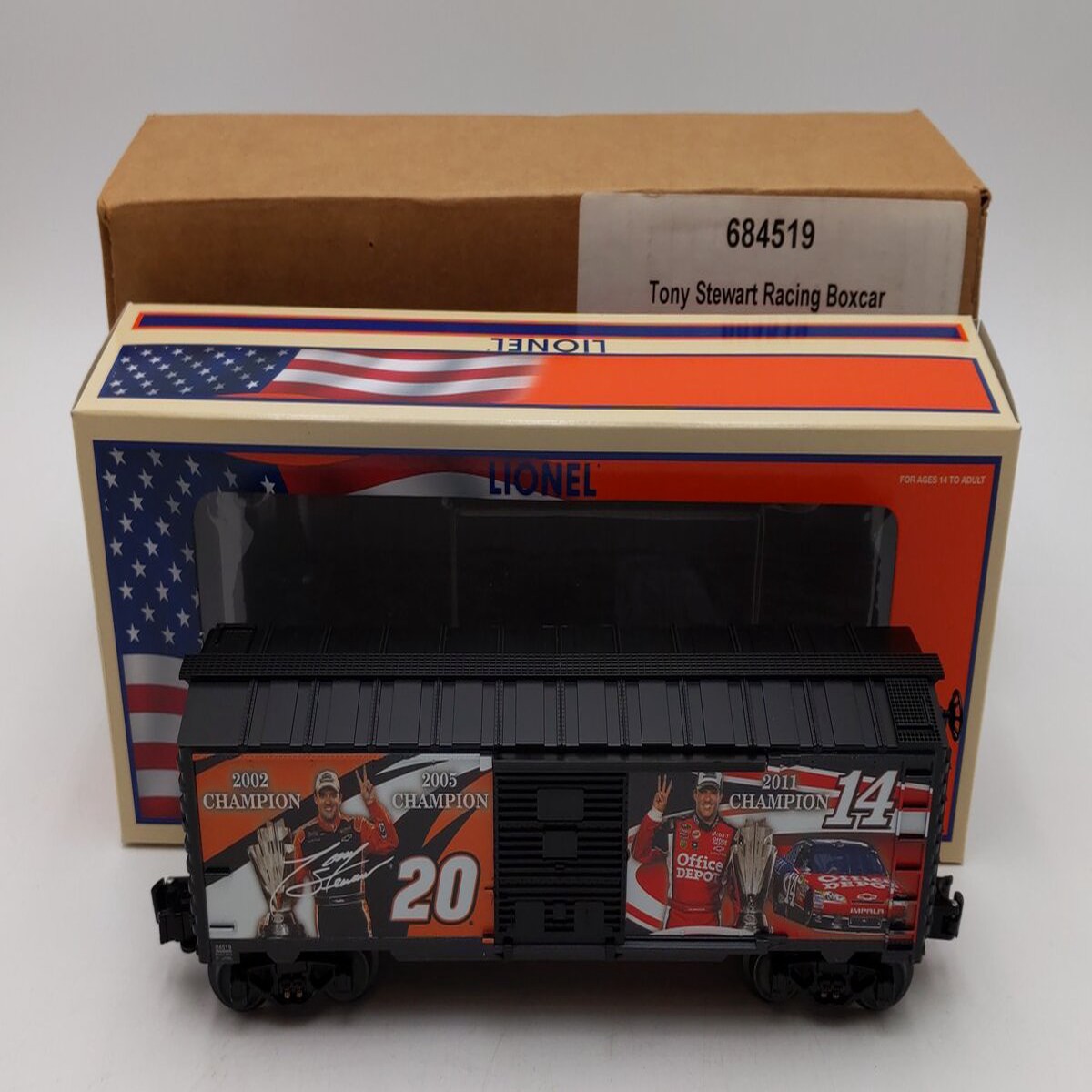 Lionel 6-84519 O Gauge Nascar Tony Stewart Boxcar LN/Box