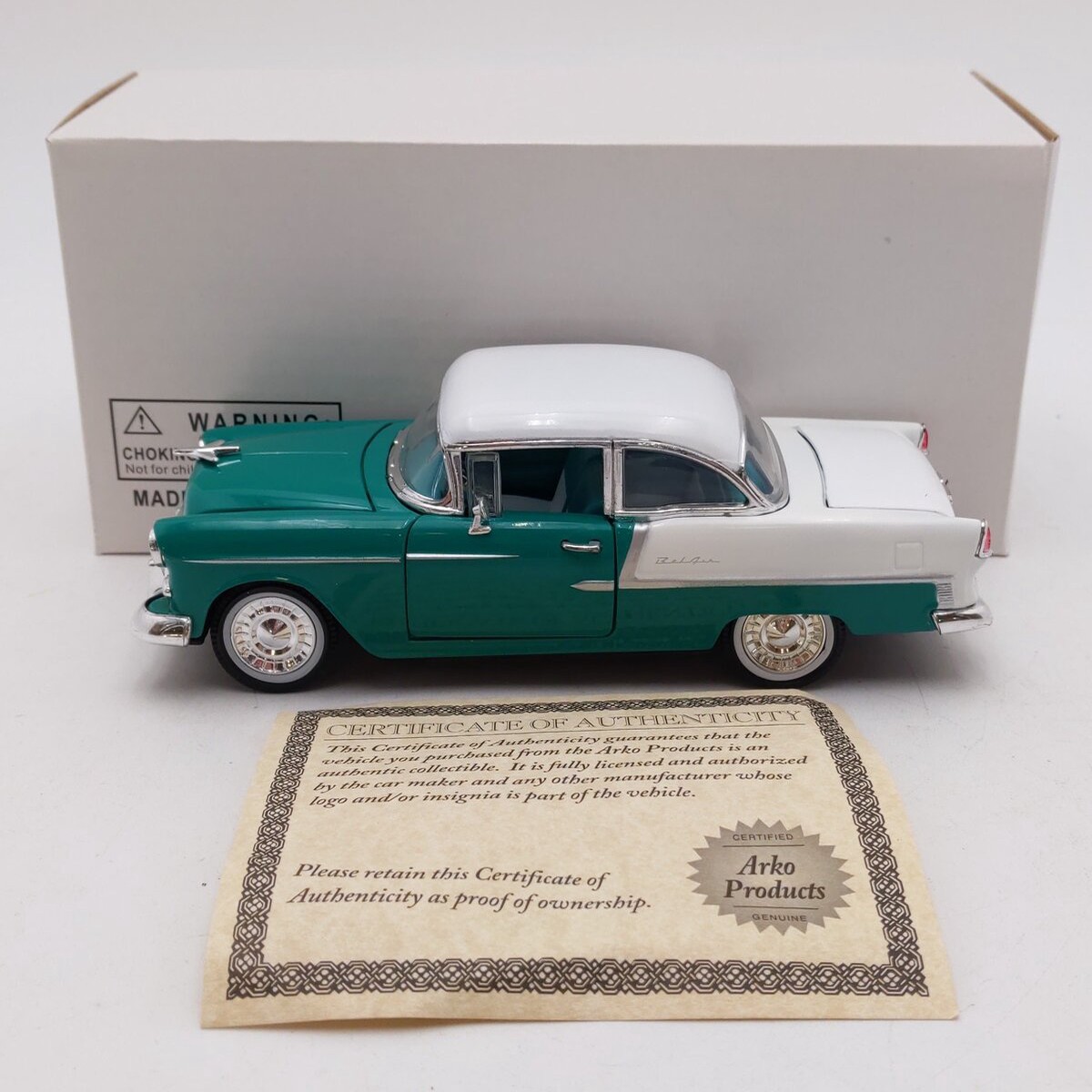 Arko 35510 1/32 Scale Diecast 1955 Chevy Bel Air EX/Box