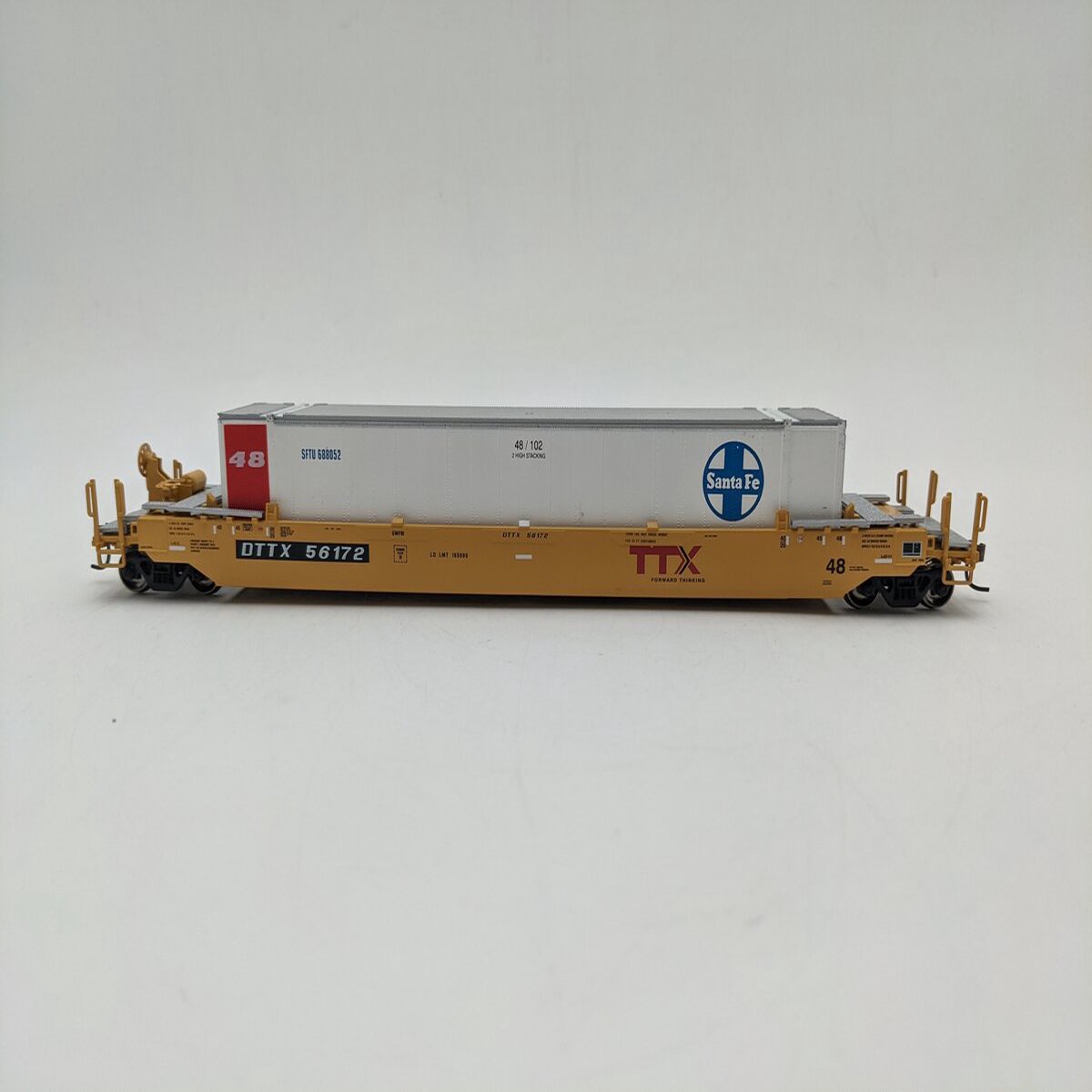 Athearn 72571 HO Scale TTX/Forward Husky Stack Well Car #56172 EX