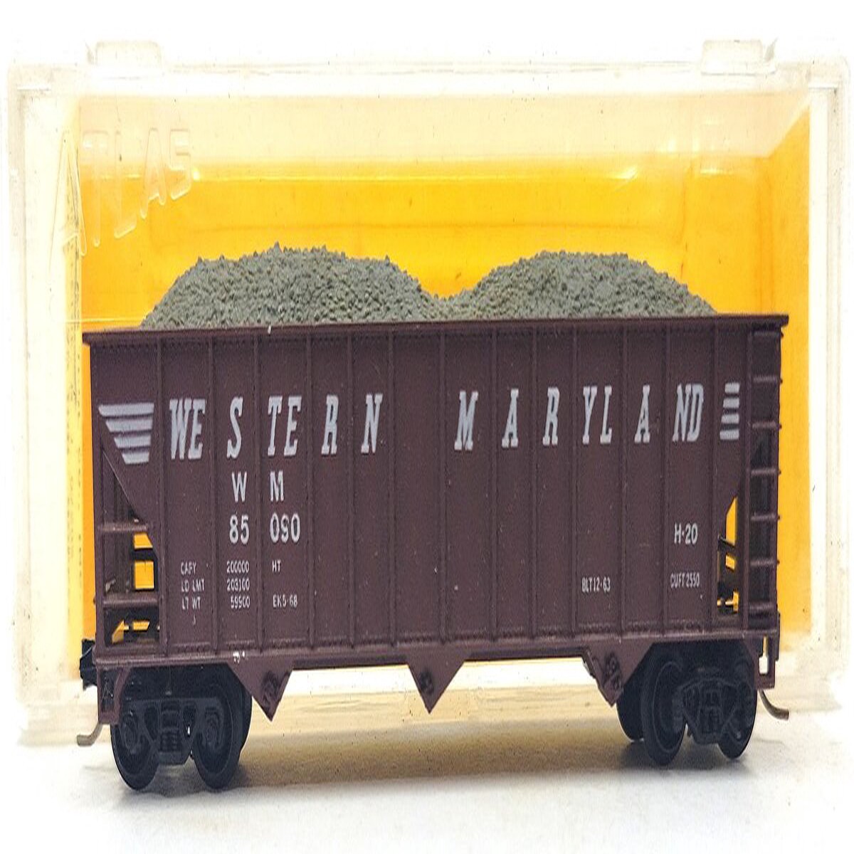 Atlas 3266 N Scale Western Maryland Hopper #85090 EX/Box