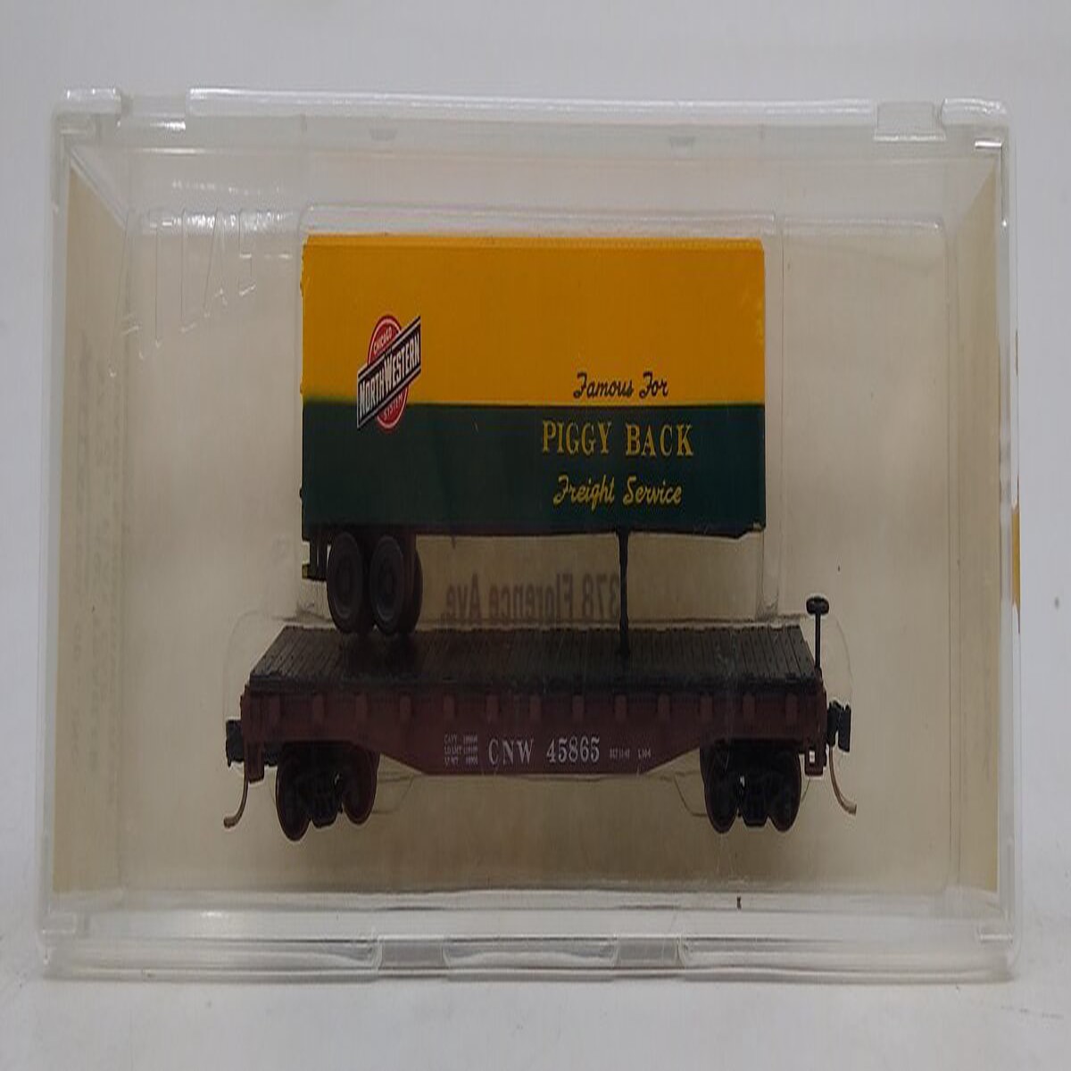 Atlas 3772 Chicago & Northwestern 40' Trailer On Flat Car #45865 EX/Box