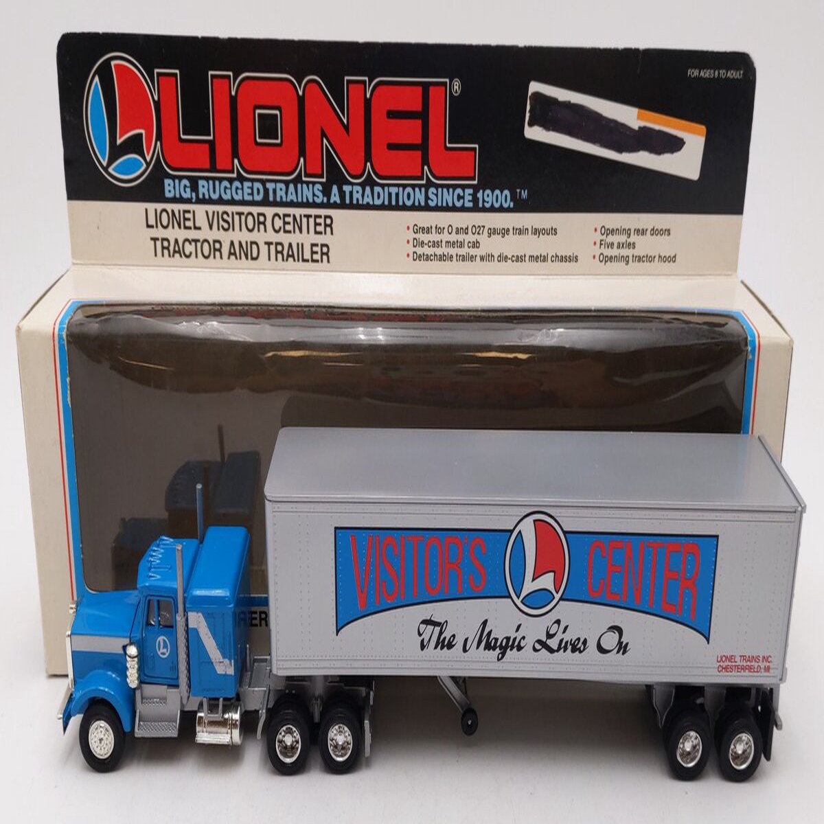 Lionel 6-12860 O / O27 Gauge Visitor L Center Tractor W/ Trailer Diecast LN/Box