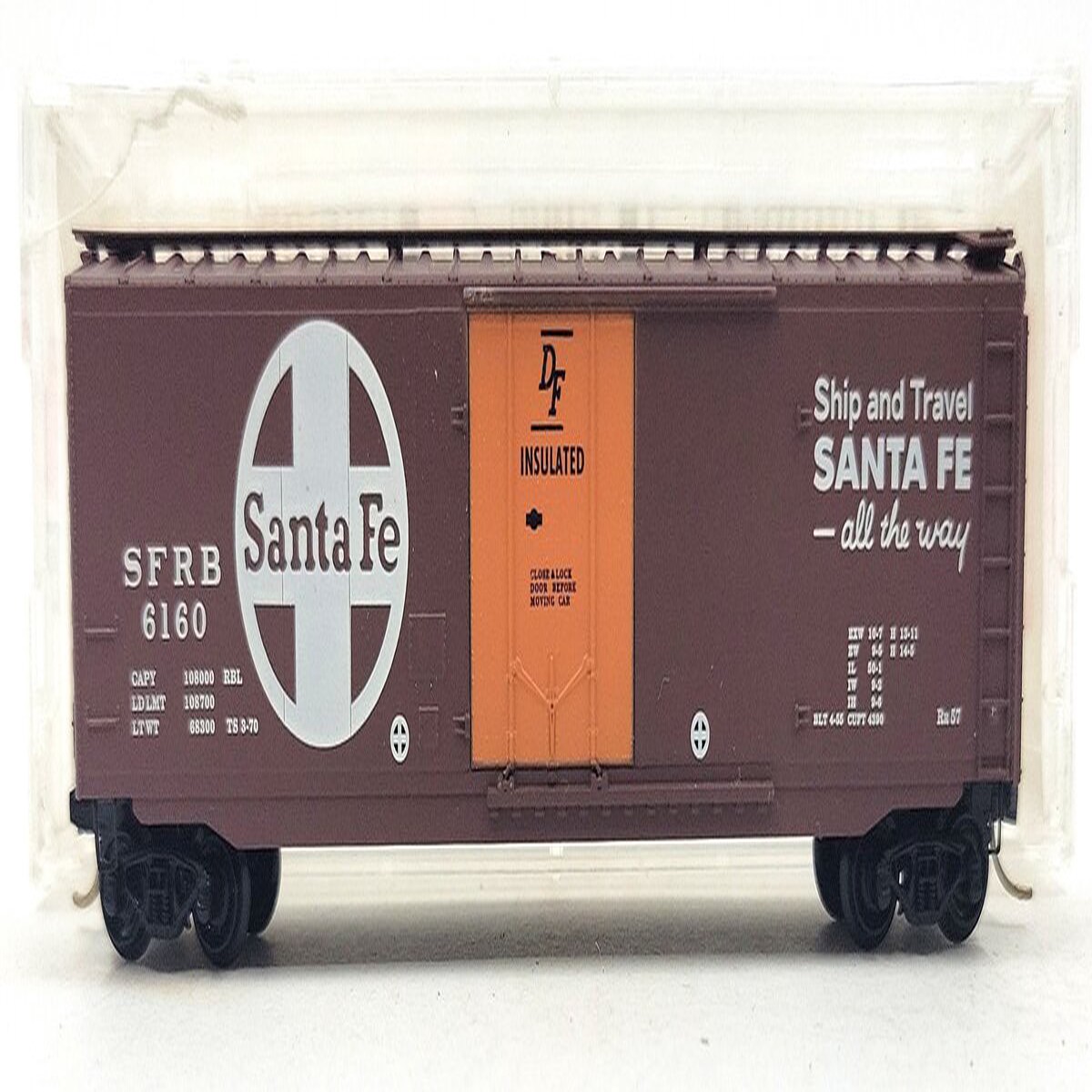 Micro-Trains 32050/2 N-Scale Santa Fe 50' Steel Plug Door Boxcar #6160 LN/Box