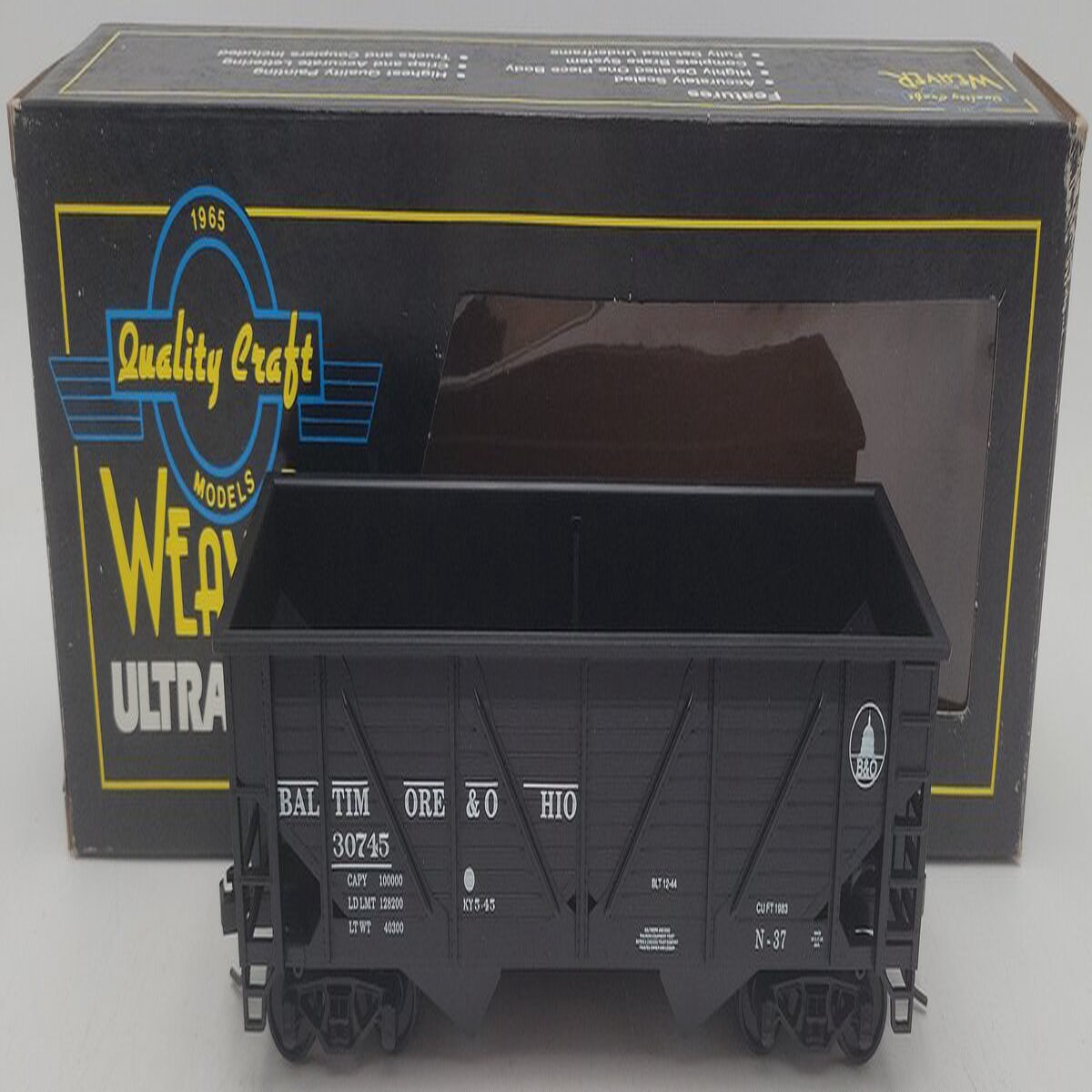 Weaver O Scale 2-Rail Baltimore & Ohio Hopper Car #30745 EX/Box