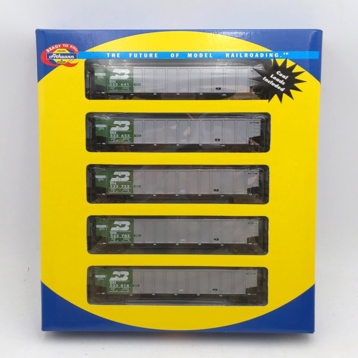 Athearn 93034 HO Scale Burlington Northern BethGon Coalporter #4 (Pack of 5) LN/Box