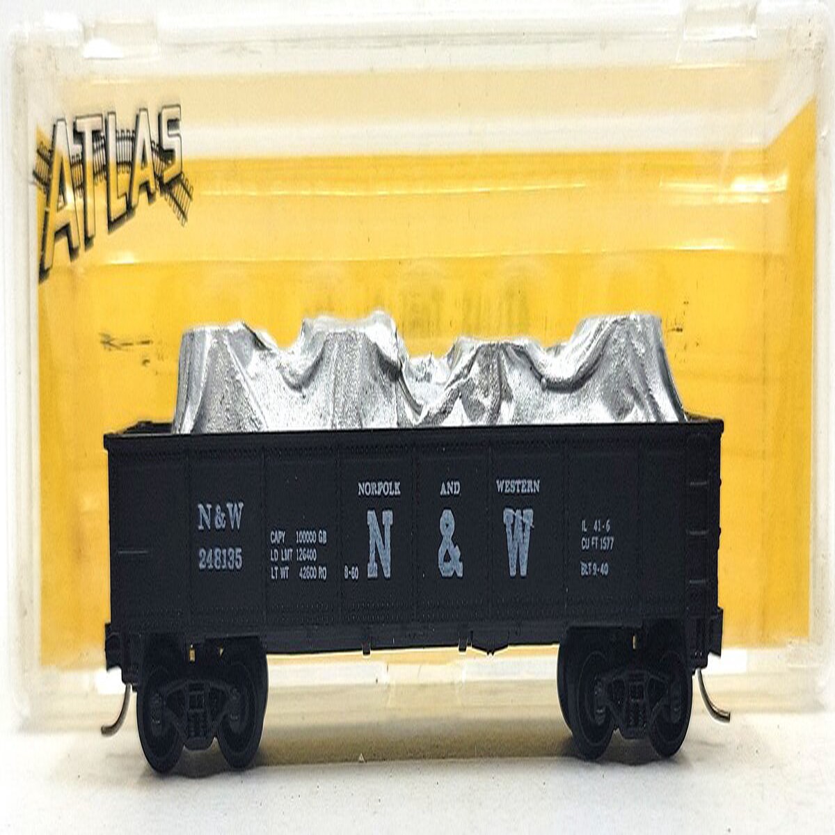 Atlas 3506 N Scale Norfolk & Western Gondola w/ Custom Load EX/Box
