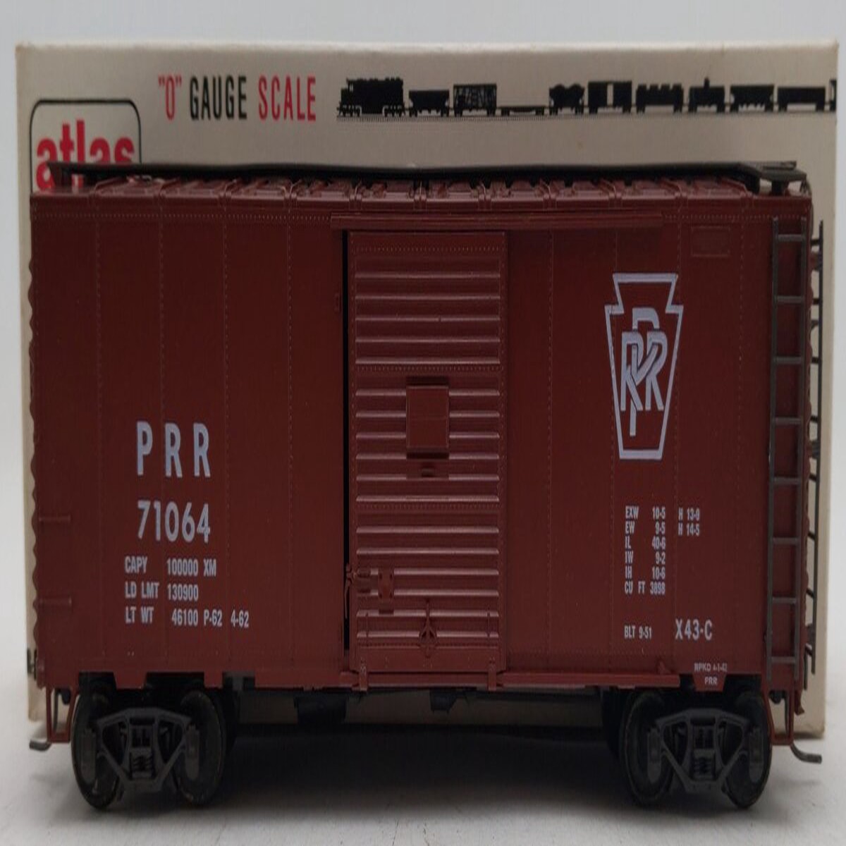 Atlas 6204 O Scale Pennsylvania Boxcar #71064 (2 Rail) EX/Box