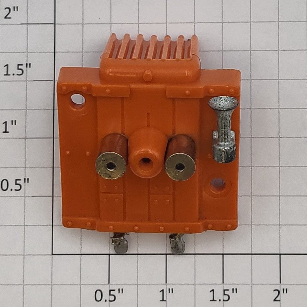 Lionel 50-59 Orange Brush Plate Assembly with Side Horn