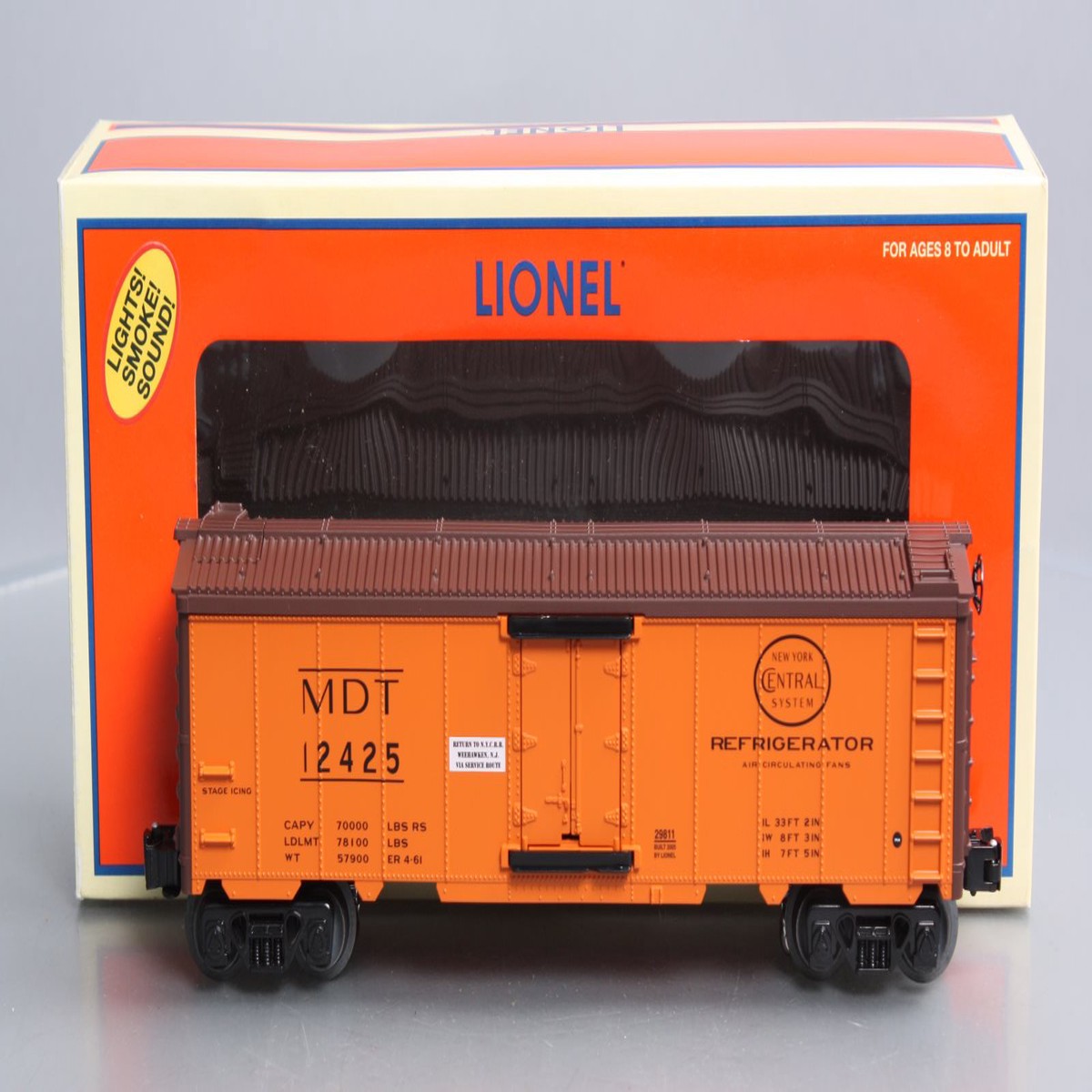Lionel 6-29811 O Gauge Merchants Despatch Transit Hot Box Reefer Car #12425 LN/Box