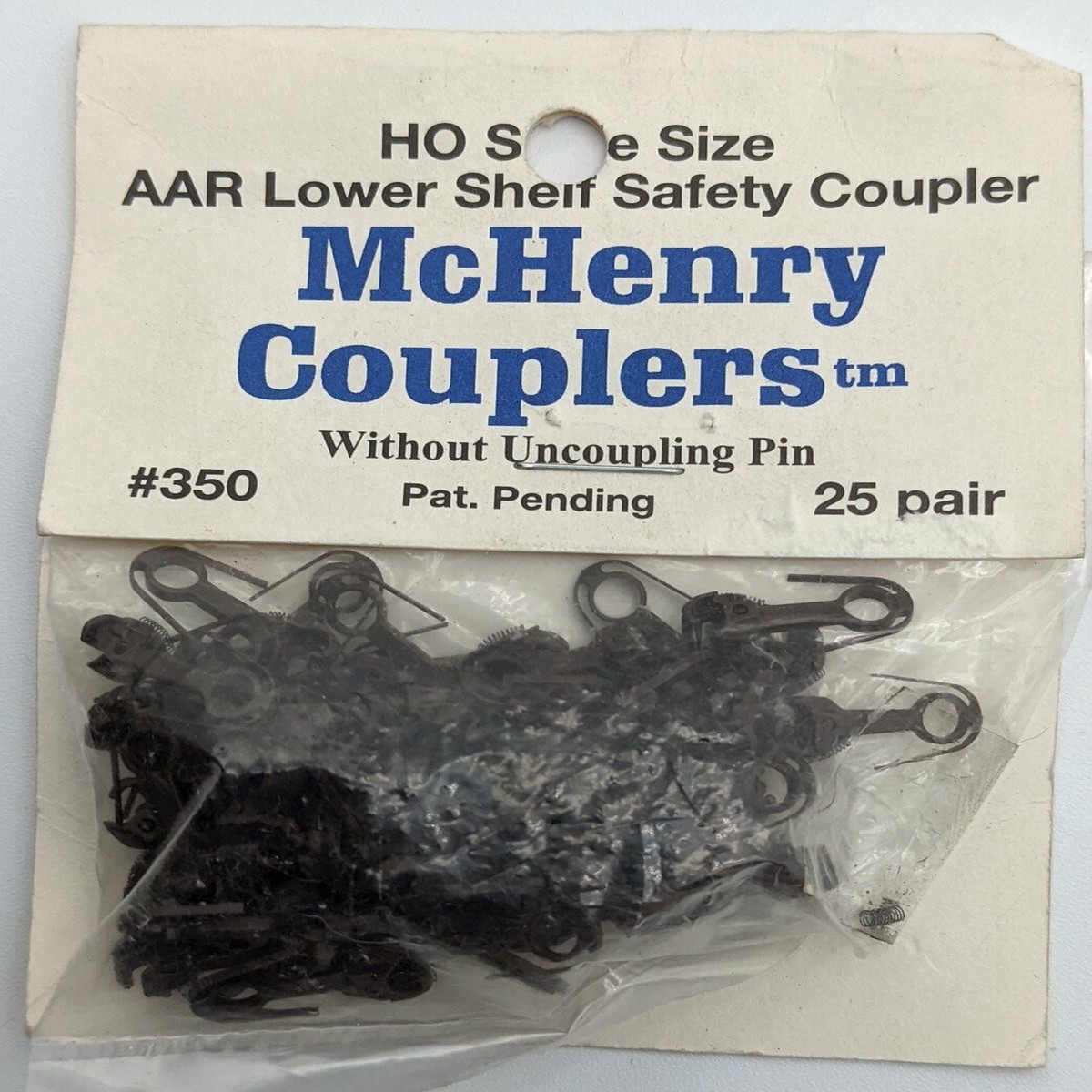 McHenry Couplers 350 HO Knuckle Spring Modern AAR Coupler w/o Pin(25pr)