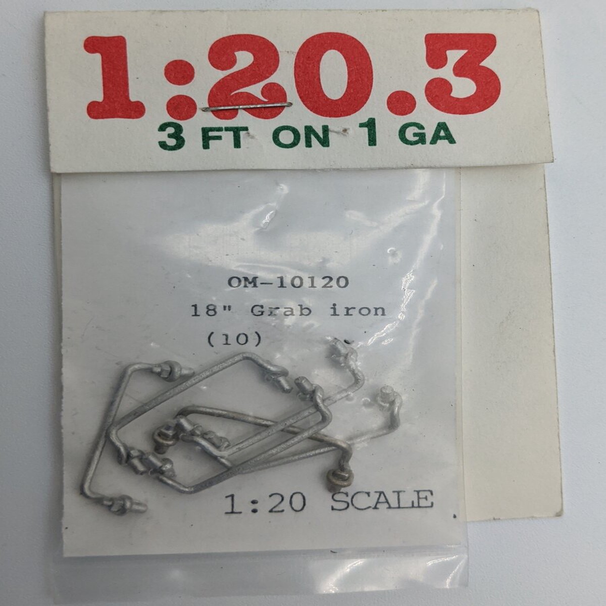 Ozark Miniatures OM-10120 1:20 Scale 18" Grab Iron (10-Pack)