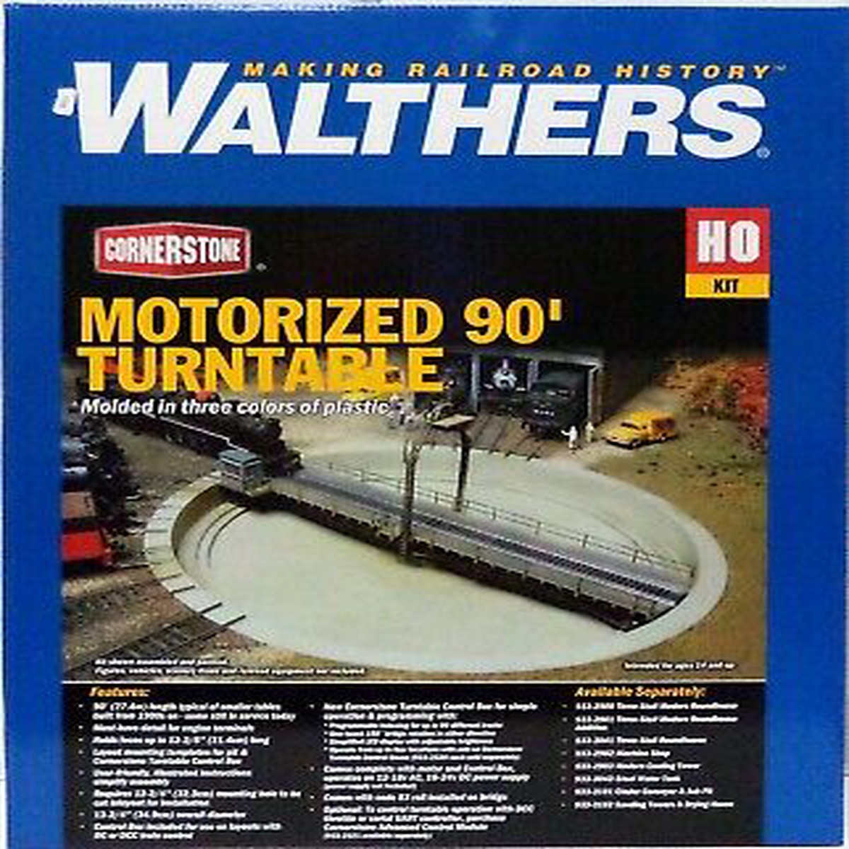Walthers 933-2860 HO Assembled Motorized 90' Turntable LN/Box